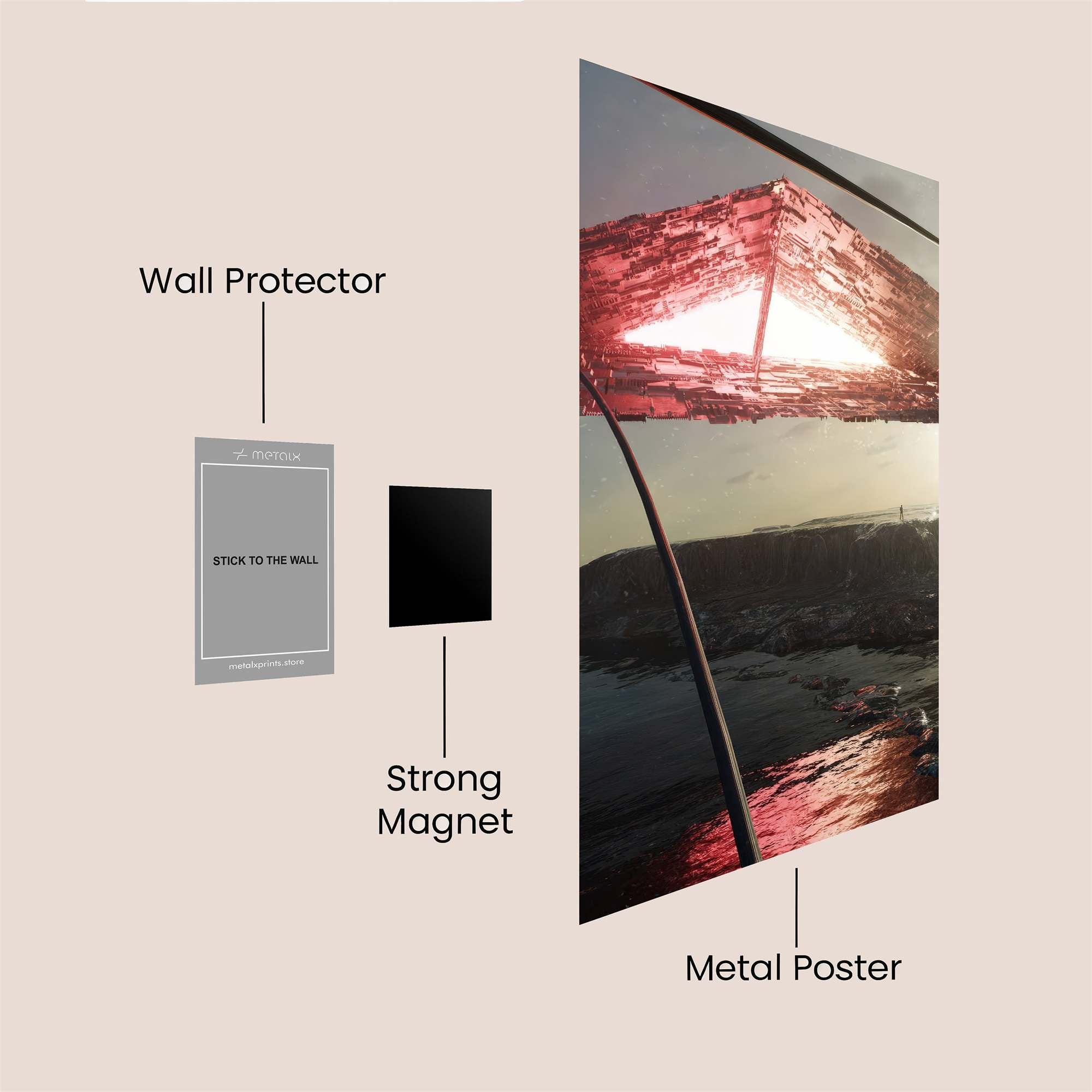 Pyramid Radiance Safe Wall Magnetic / M