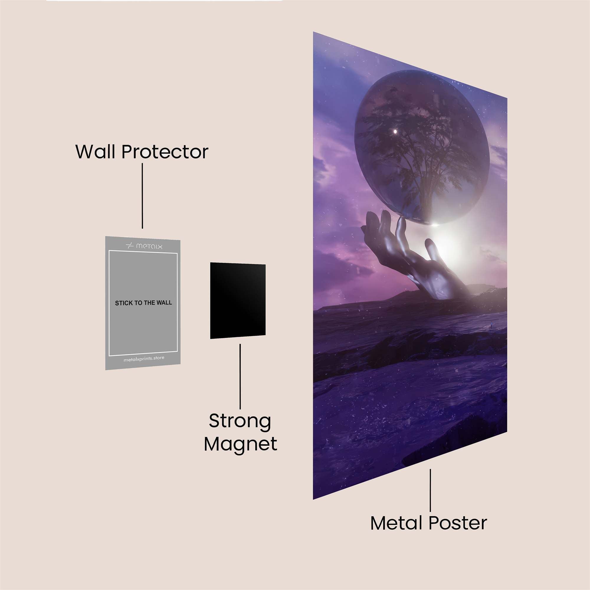 Sphere Serenity Safe Wall Magnetic / M