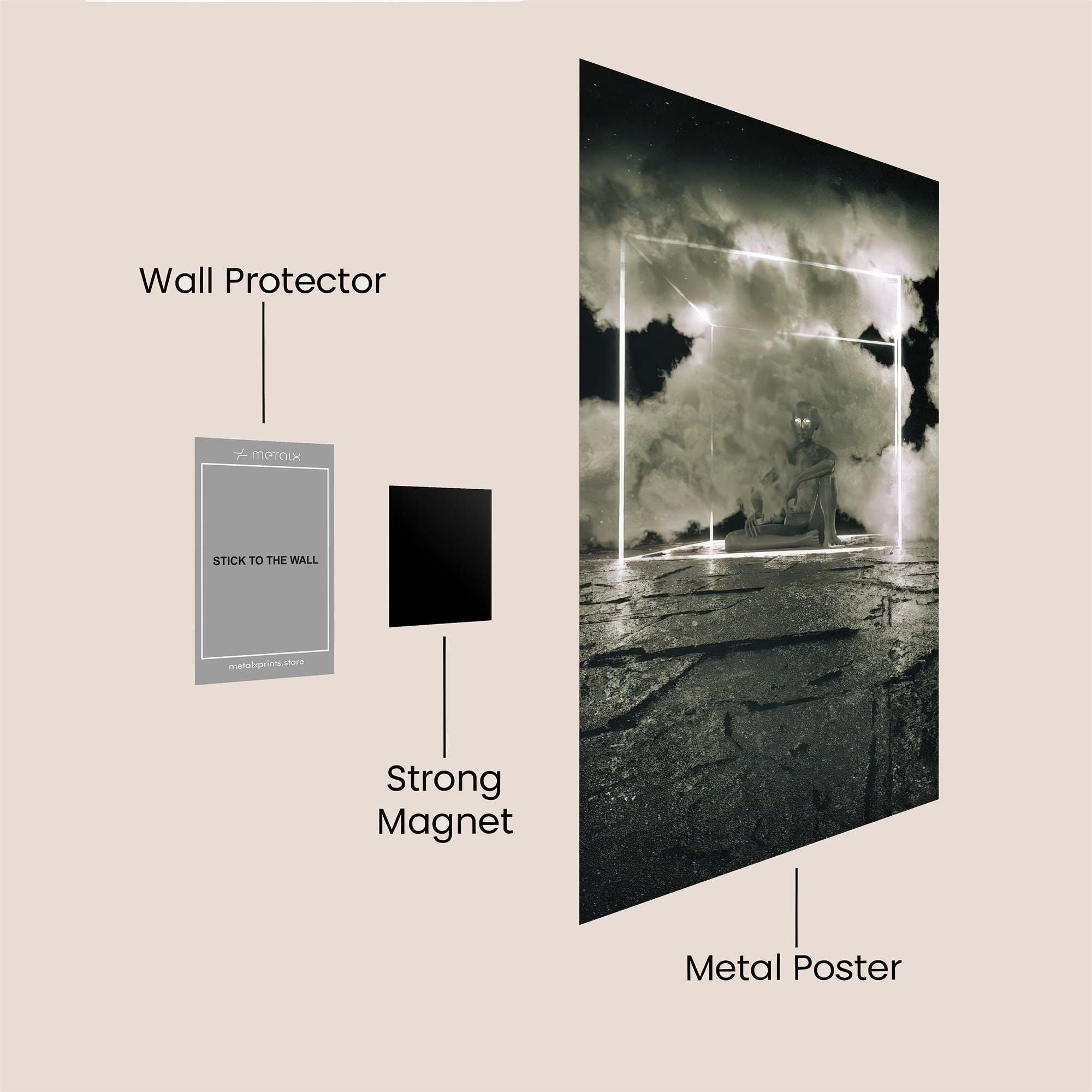 Meditative Glow Safe Wall Magnetic / M