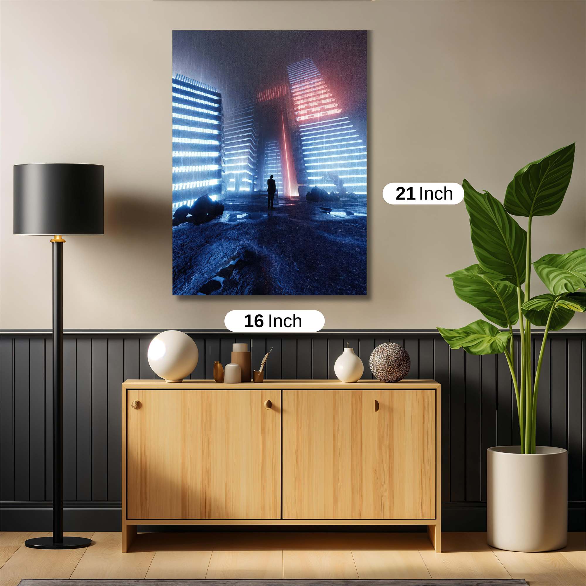 Neon Solitude Safe Wall Magnetic / M