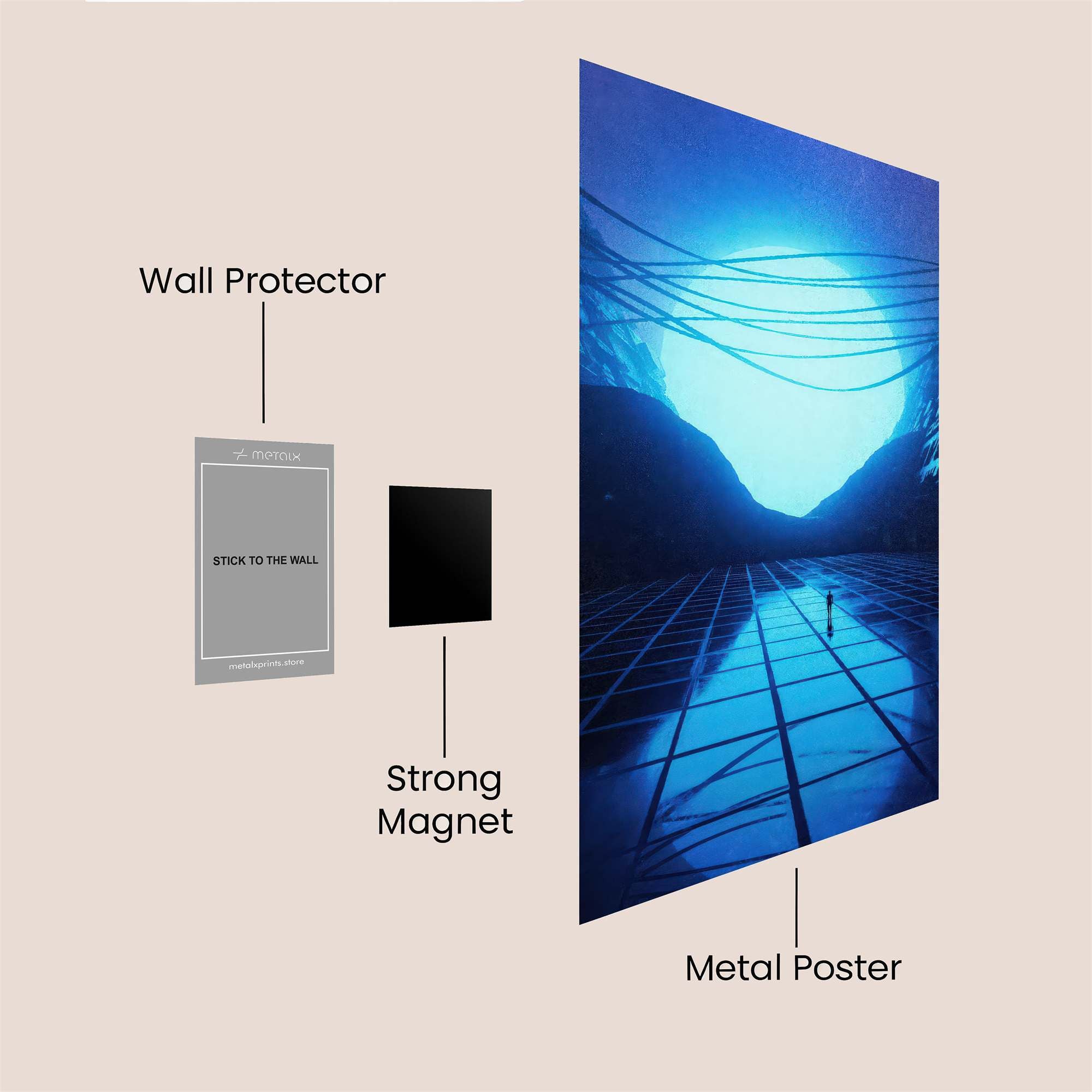 Moonlit Solitude Safe Wall Magnetic / M