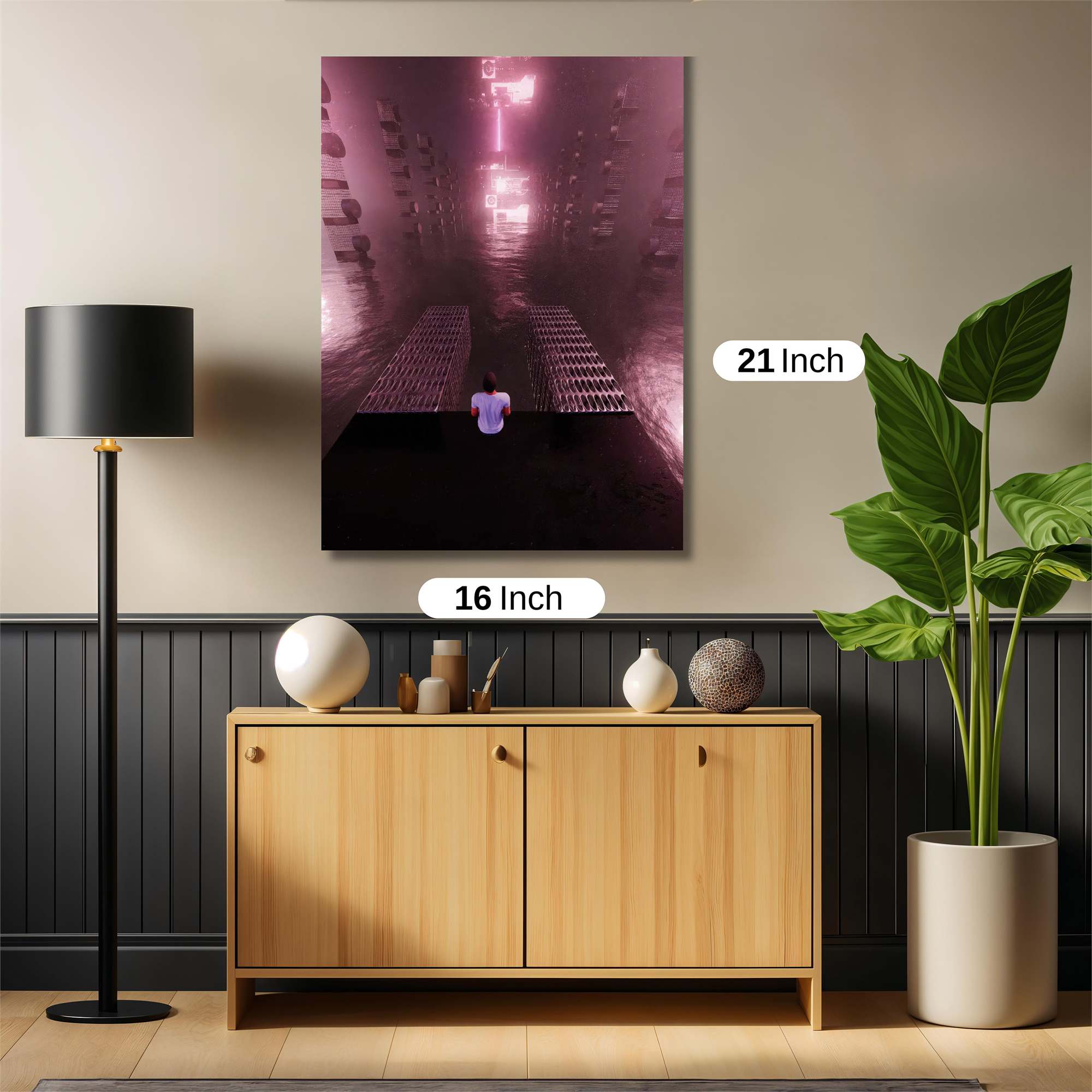 Neon Solitude Safe Wall Magnetic / M