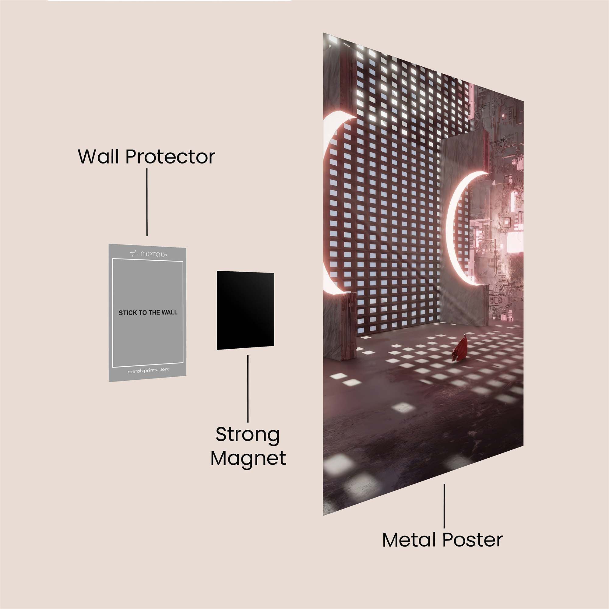 Neon Serenity Safe Wall Magnetic / M