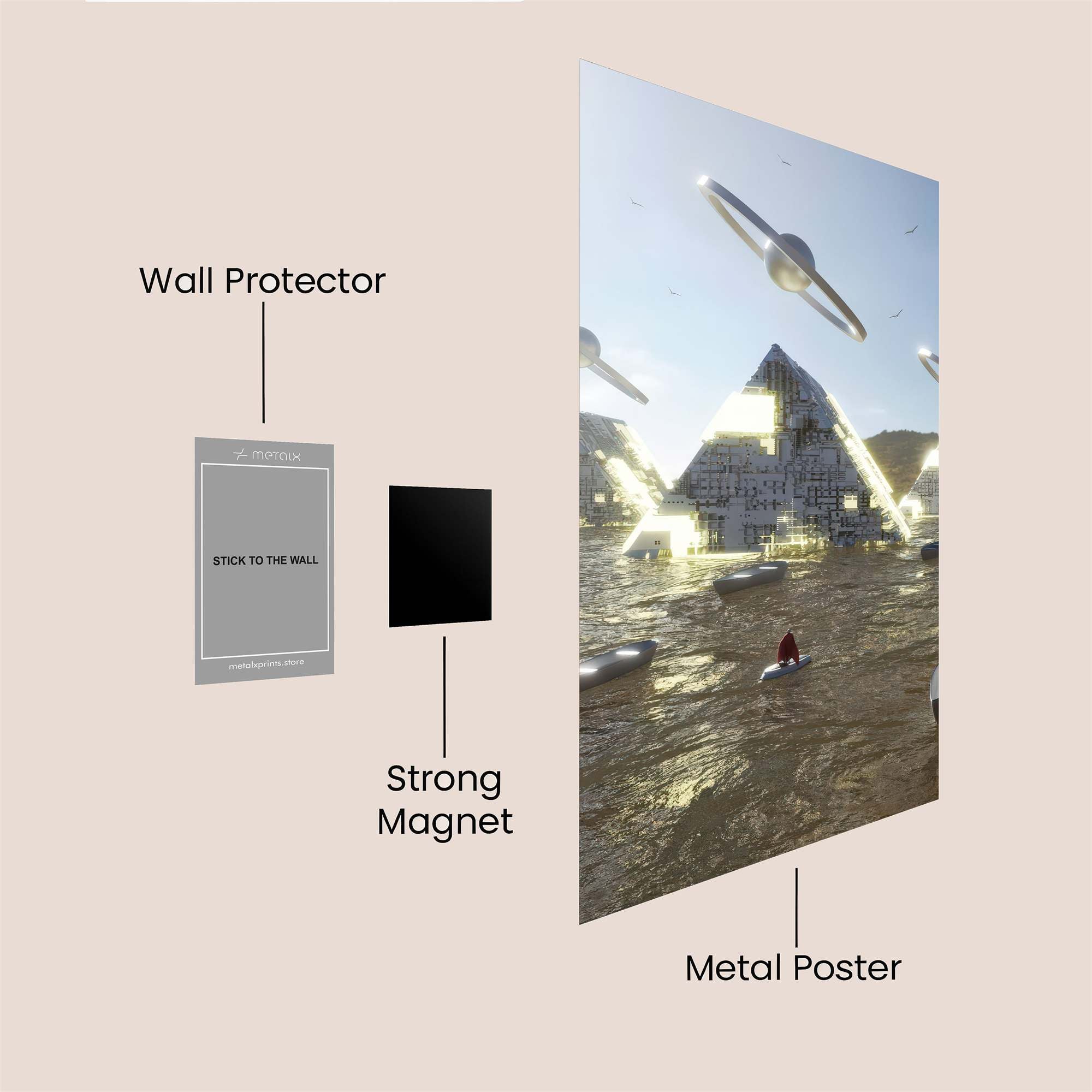 Pyramid Elysium Safe Wall Magnetic / M