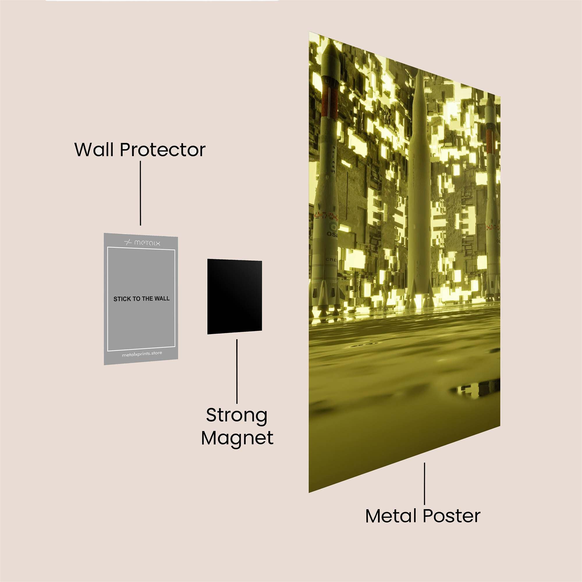 Rocket Enigma Safe Wall Magnetic / M