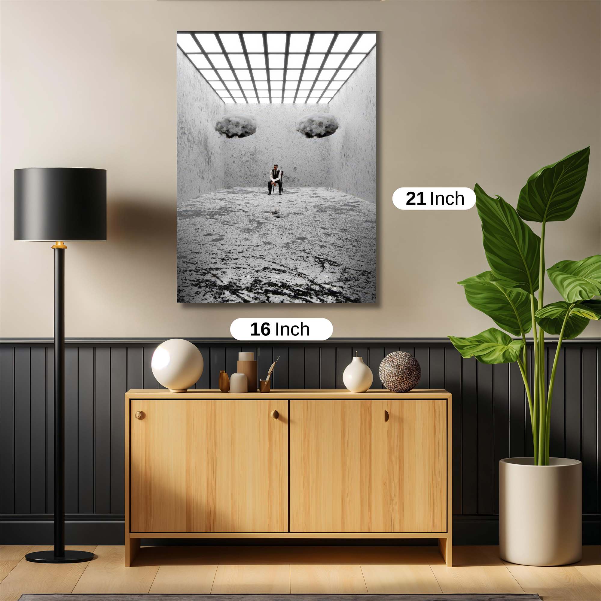 Cloudy Contemplation Safe Wall Magnetic / M