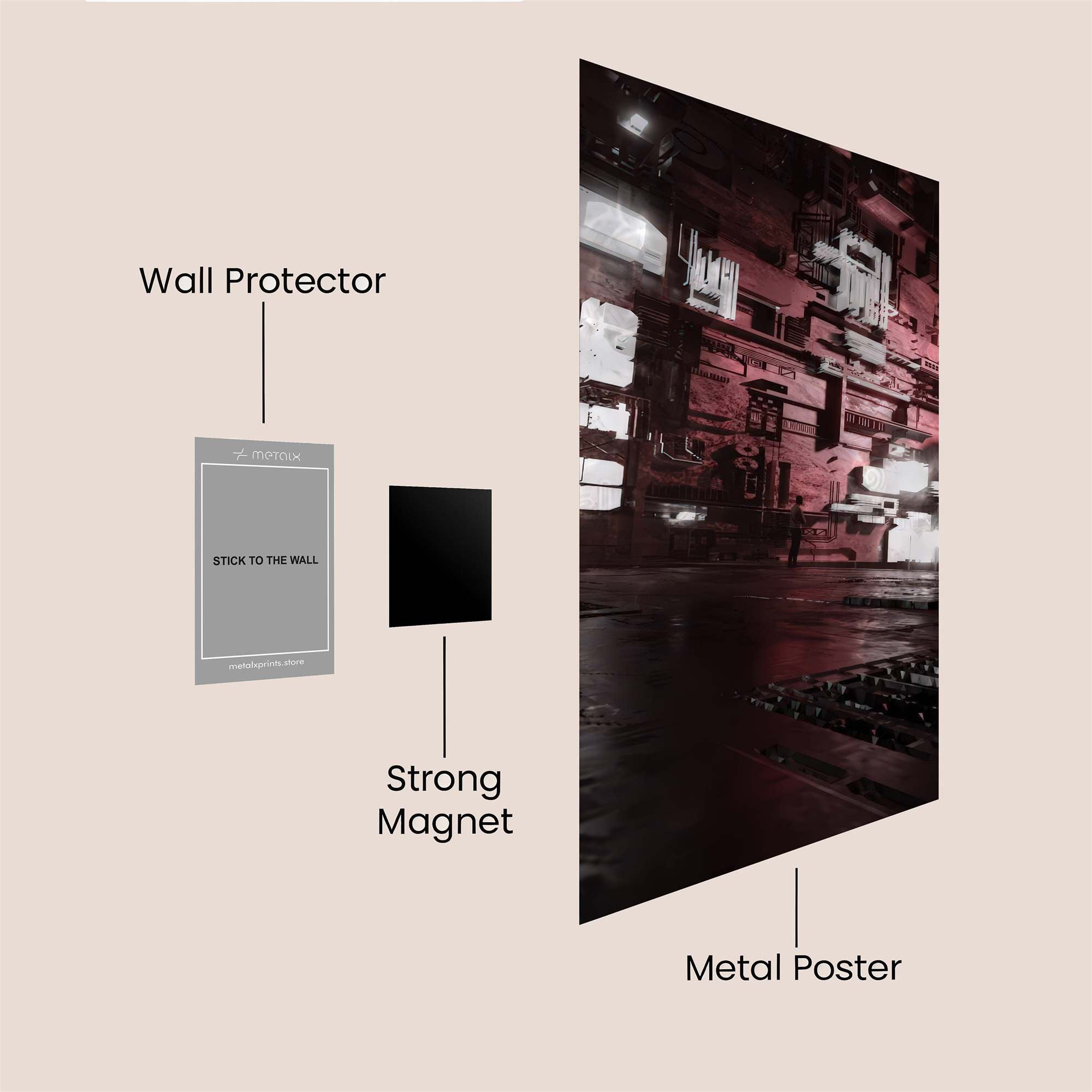 Cyberpunk Labyrinth Safe Wall Magnetic / M