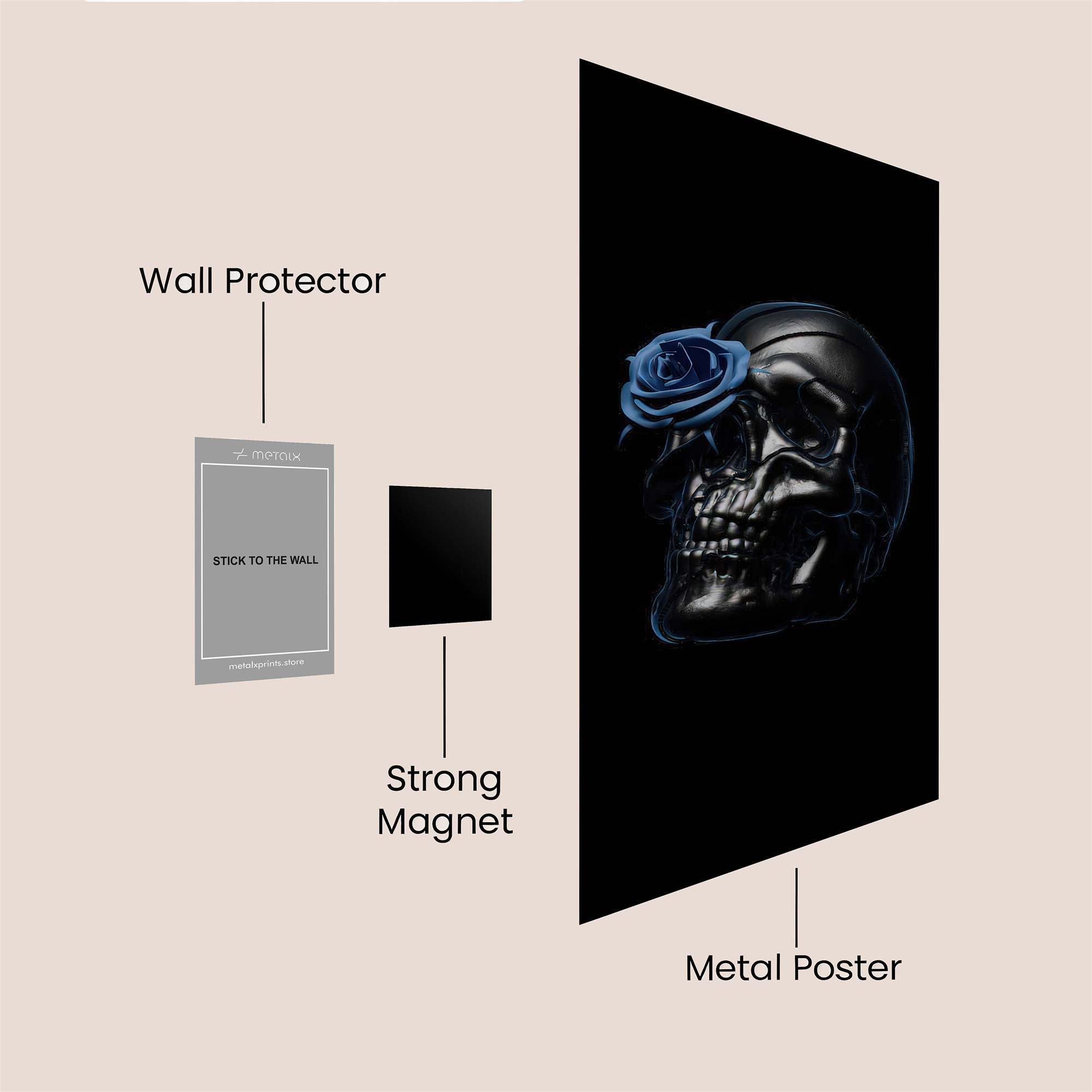 Skull Serenity Safe Wall Magnetic / M