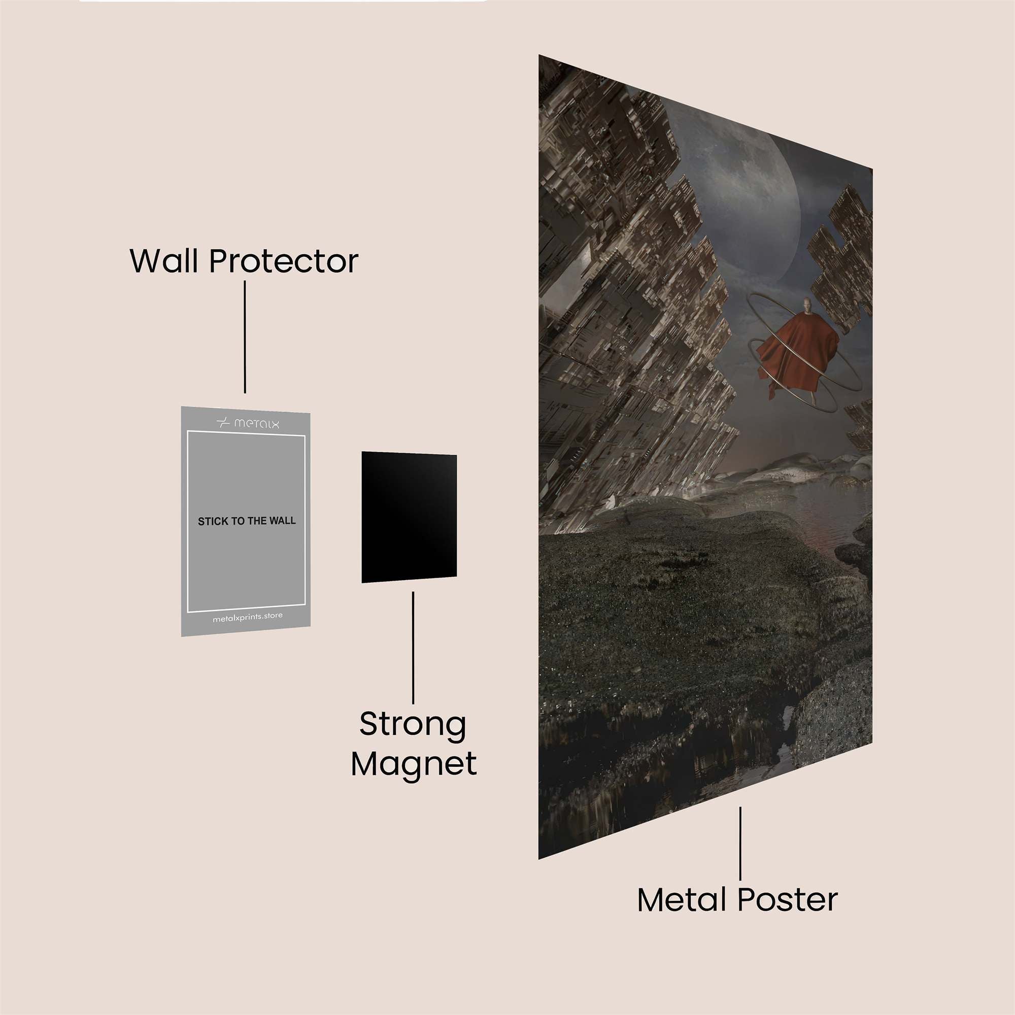 Monk Drifting Safe Wall Magnetic / M