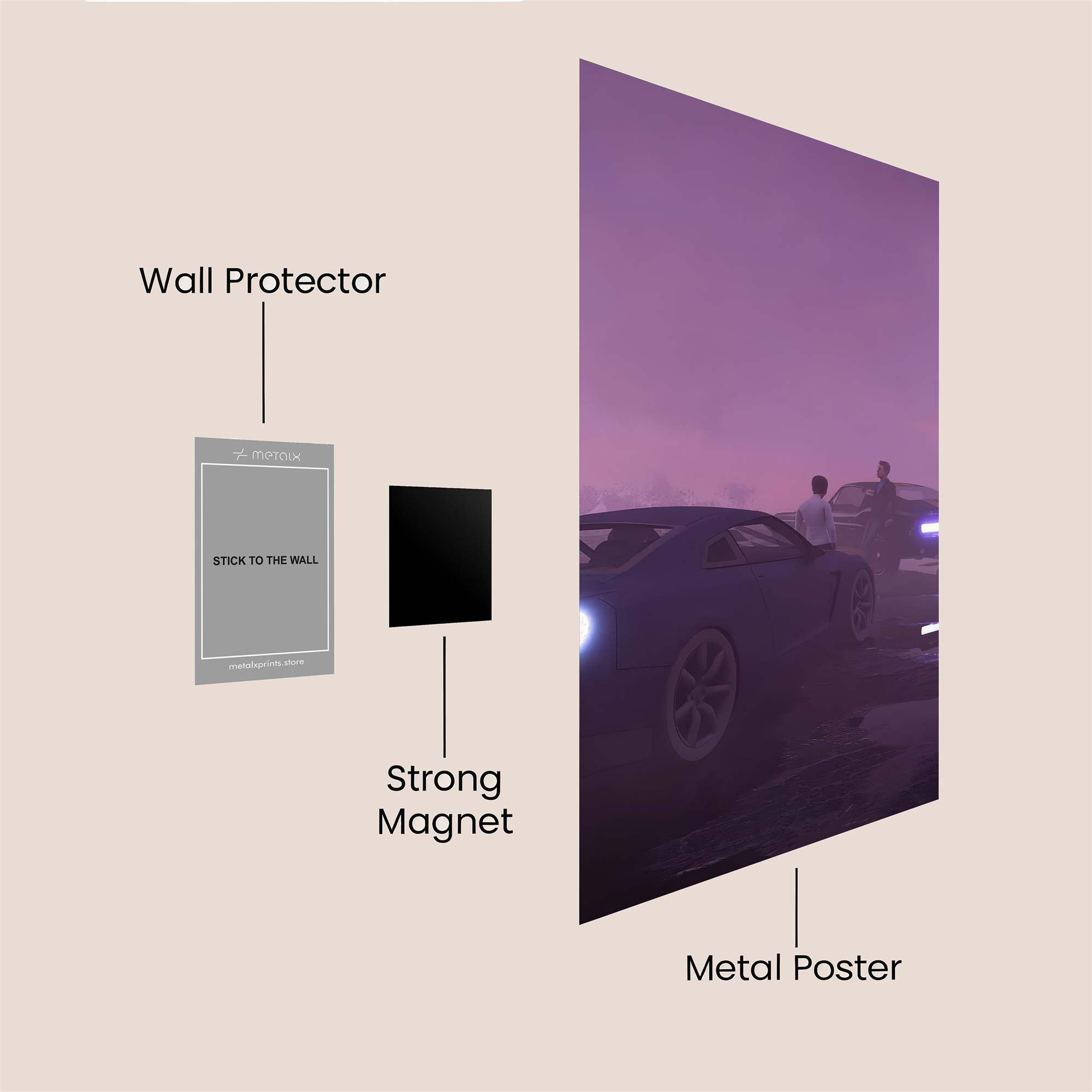 Night Duel Safe Wall Magnetic / M
