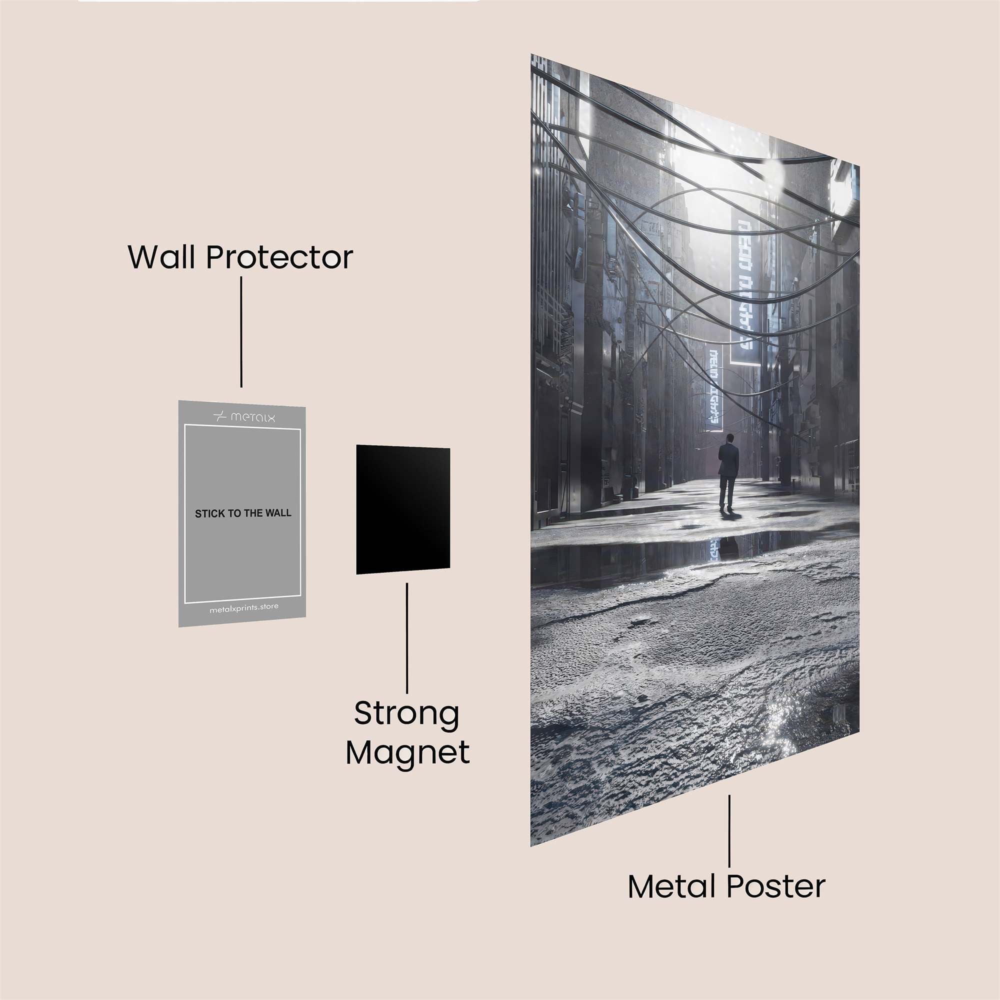 Cyberpunk Solitude Safe Wall Magnetic / M