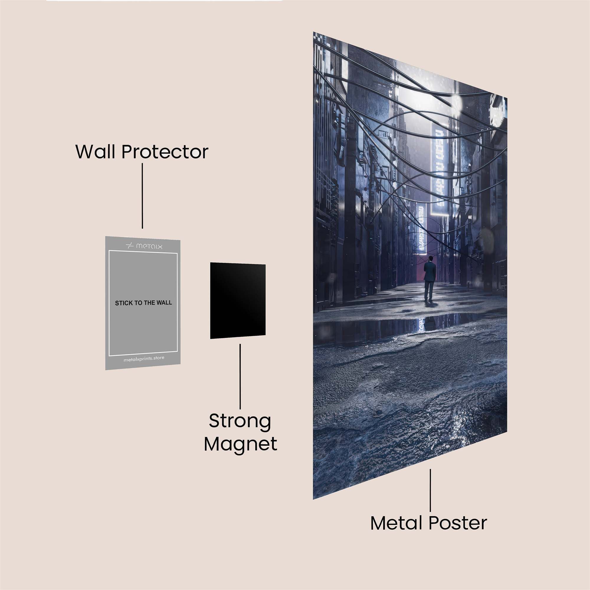 Cyberpunk Solitude Safe Wall Magnetic / M