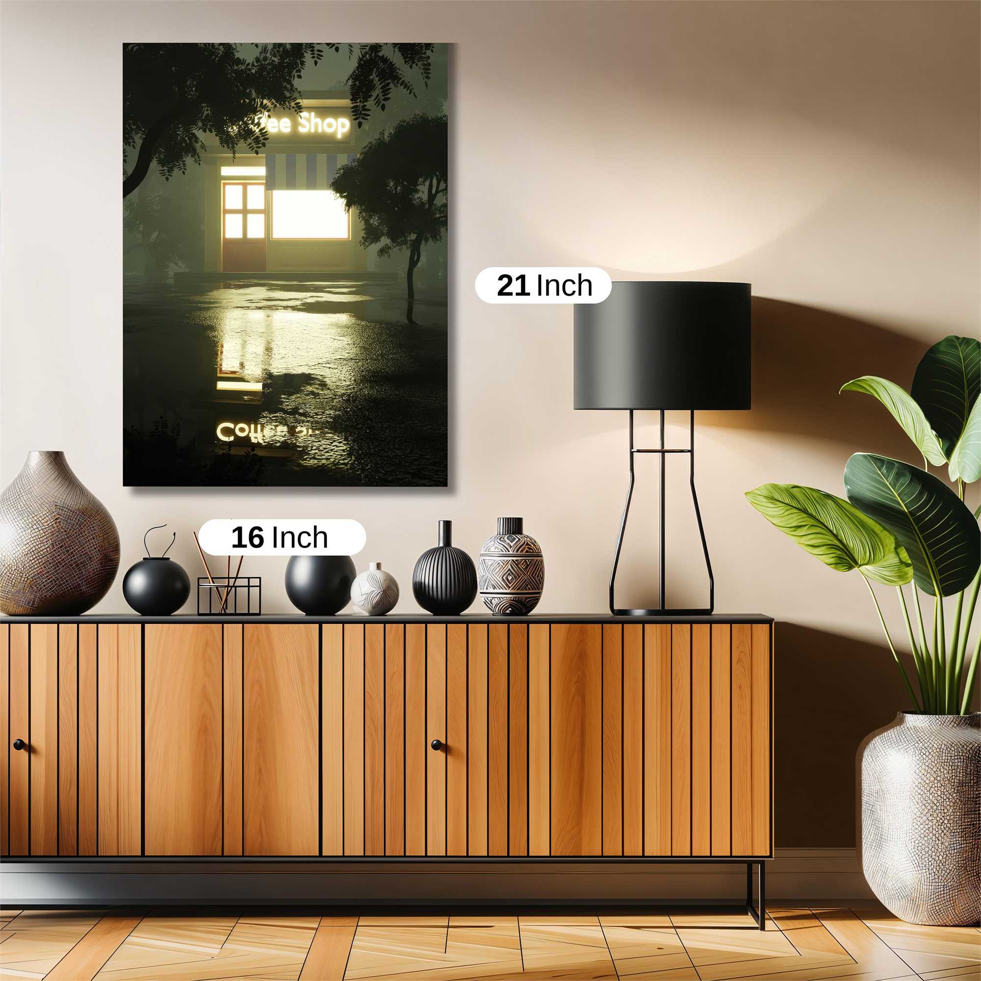 Coffee Shop Serene Safe Wall Magnetic / M