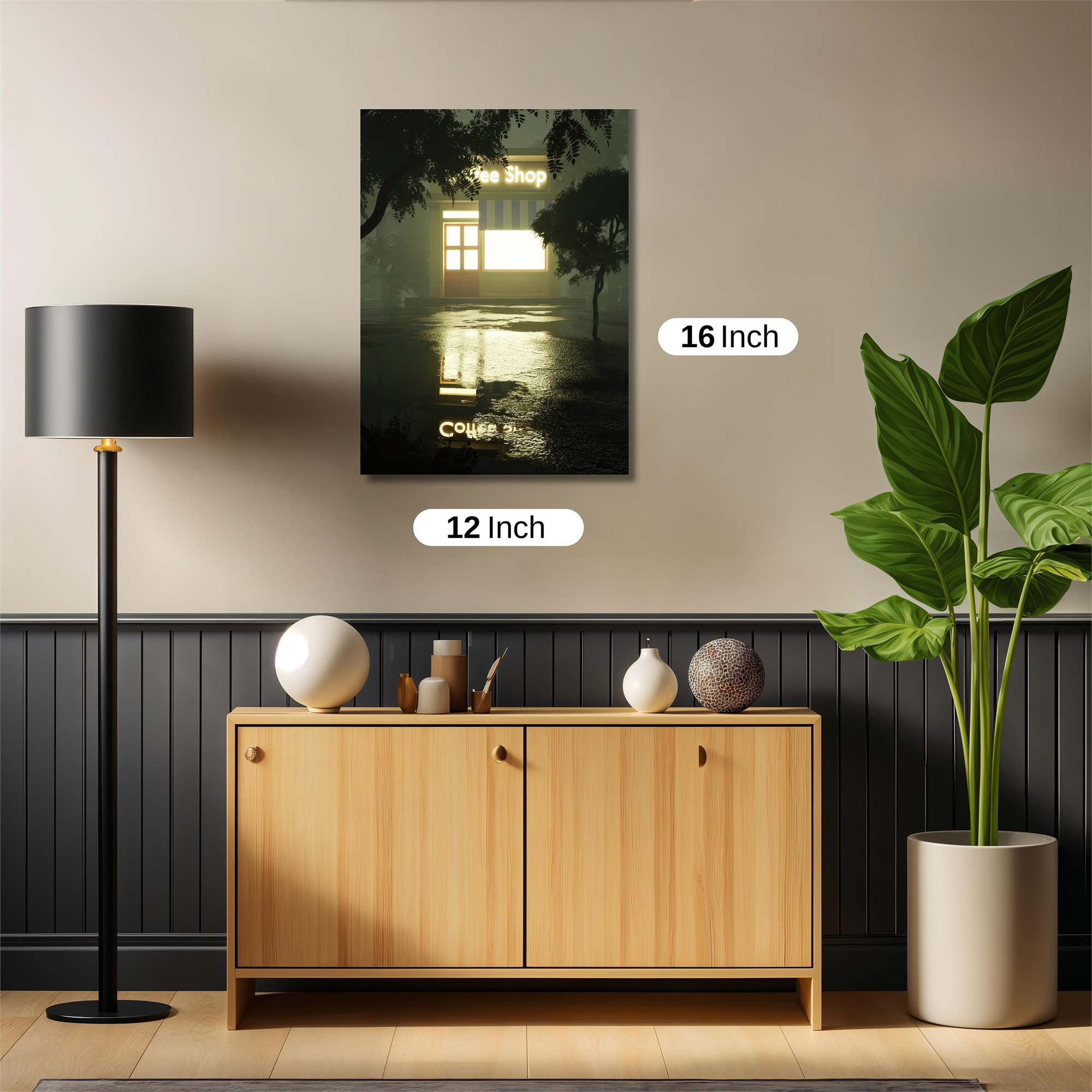 Coffee Shop Serene Safe Wall Magnetic / M