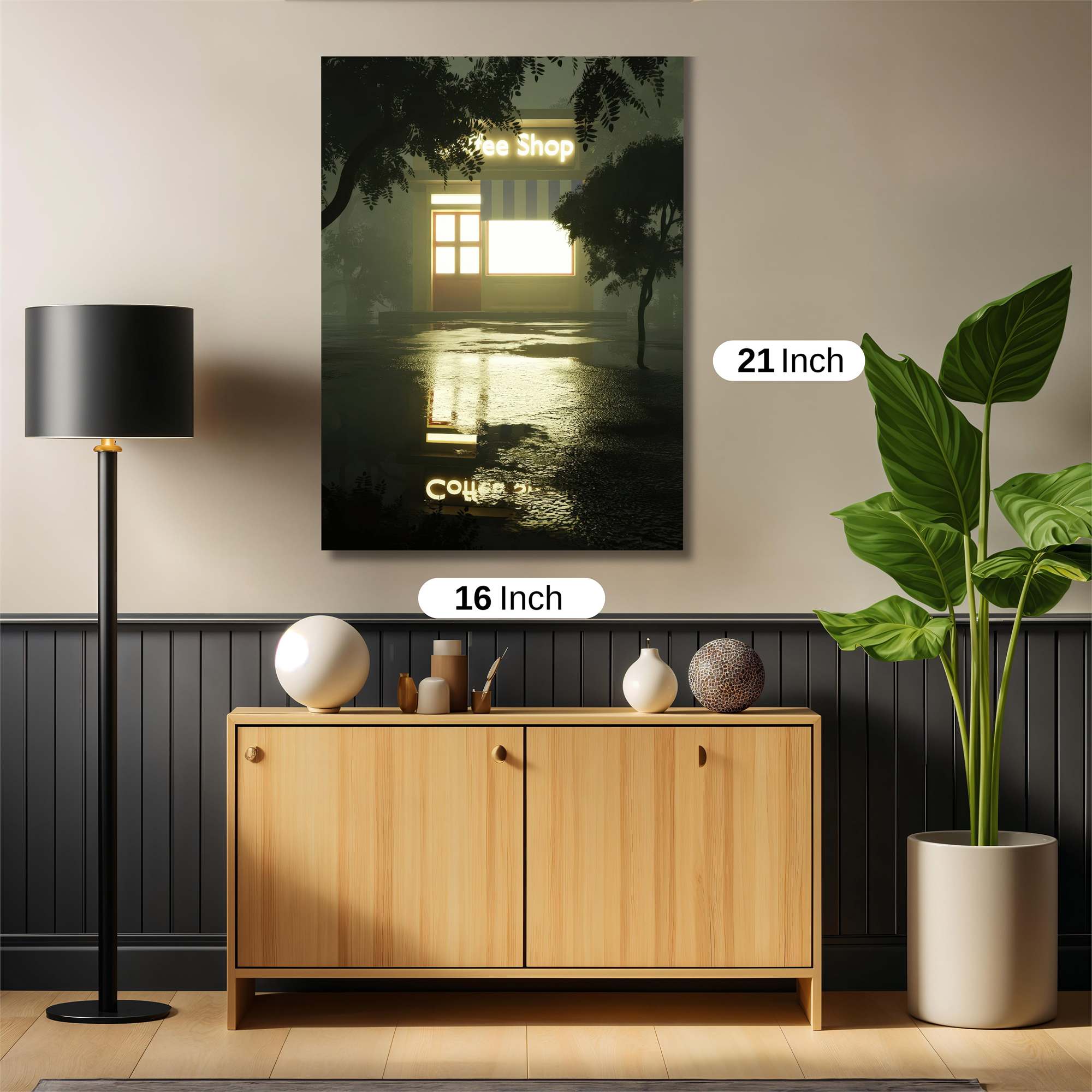 Coffee Shop Serene Safe Wall Magnetic / M