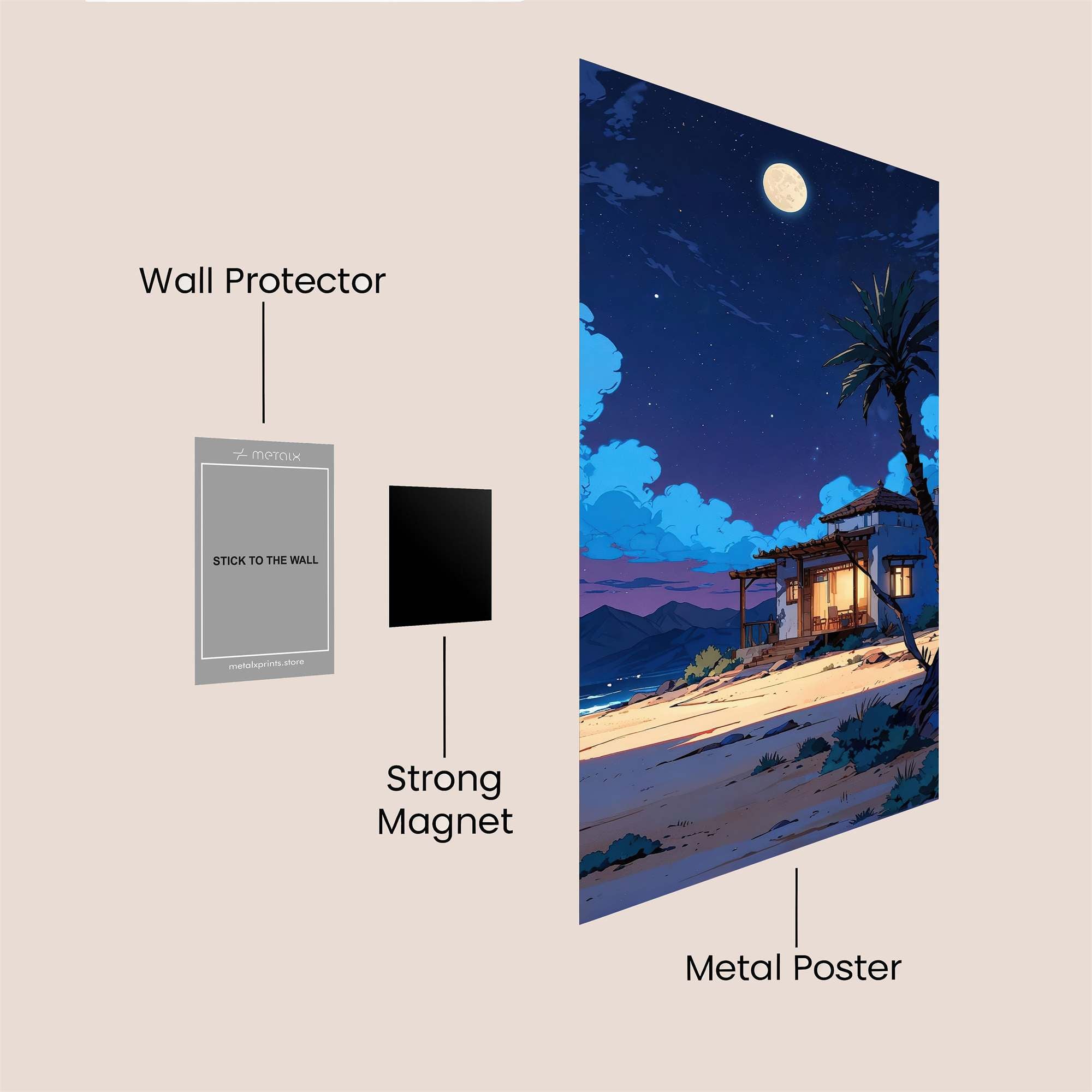 Moonlit Serenity Safe Wall Magnetic / M