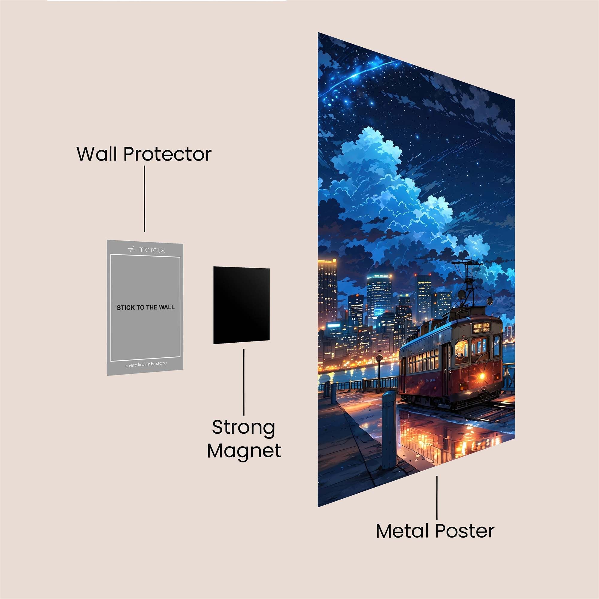 Tram Twilight Safe Wall Magnetic / M