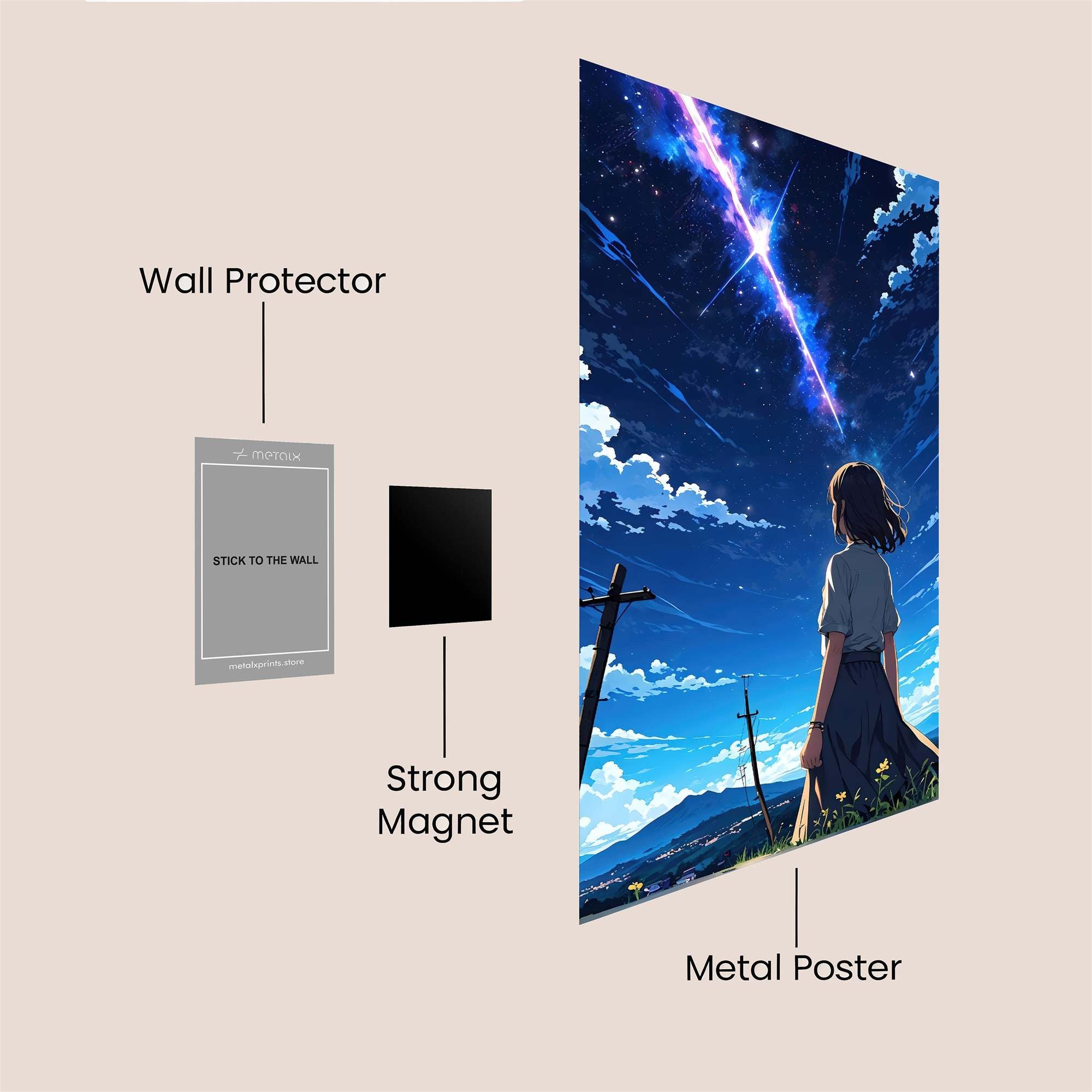 Meteor Whimsy Safe Wall Magnetic / M