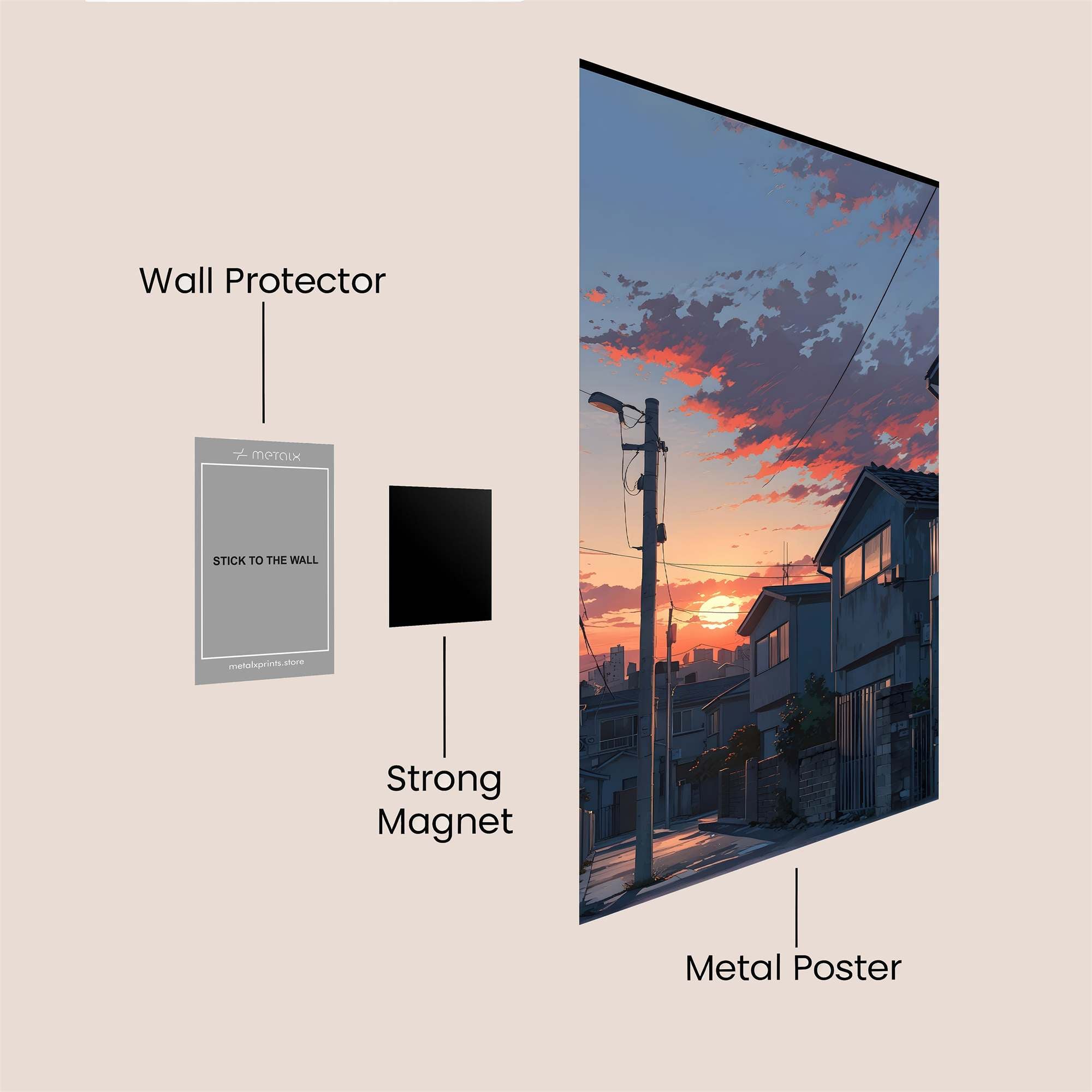 Sunset Serenity Safe Wall Magnetic / M