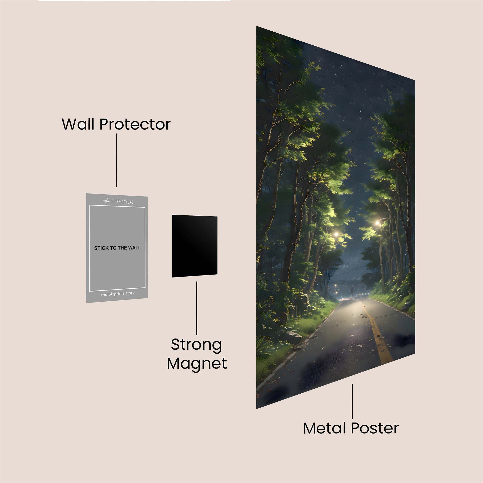 Moonlit Pathway Safe Wall Magnetic / M