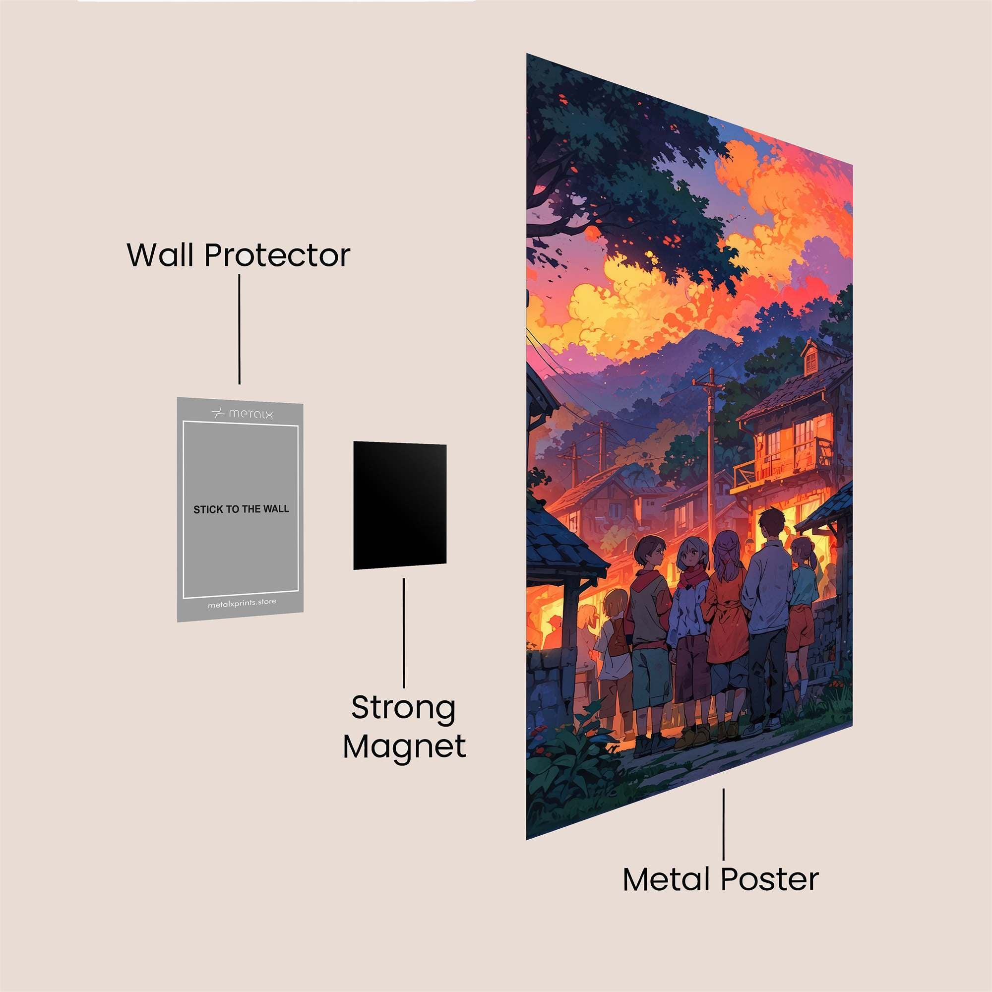Sunset Serenity Safe Wall Magnetic / M