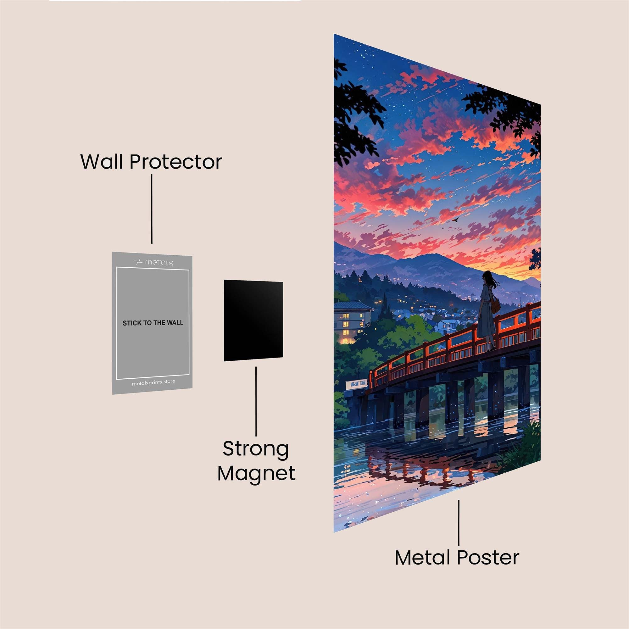 Sunset Solitude Safe Wall Magnetic / M