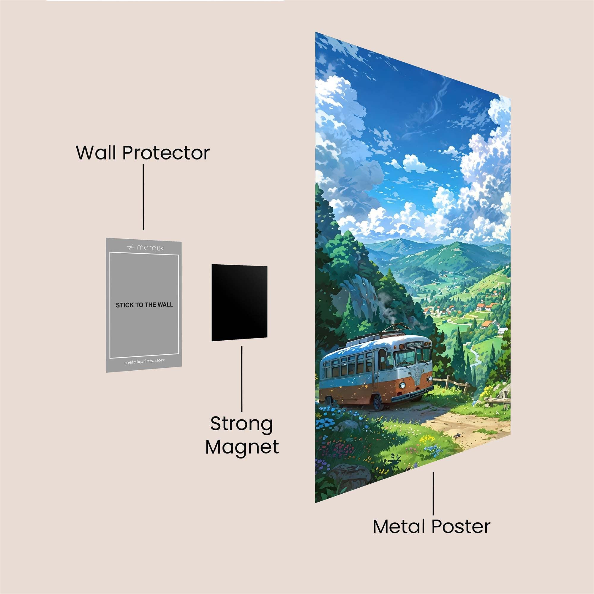 Bus Bliss Safe Wall Magnetic / M