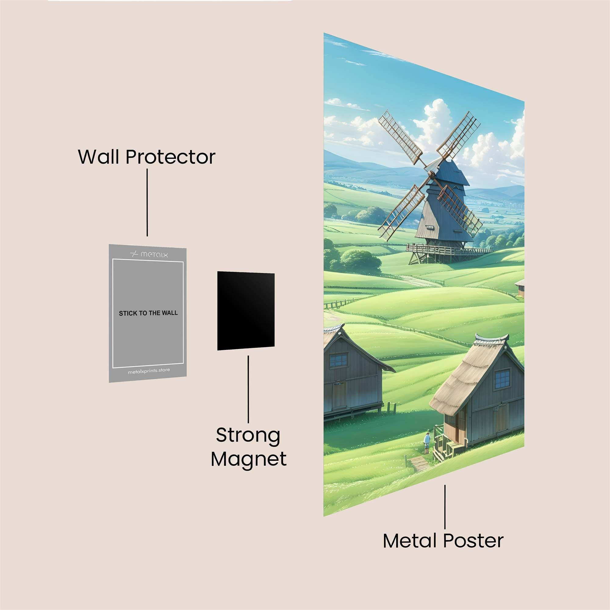 Windmill Whimsy Safe Wall Magnetic / M