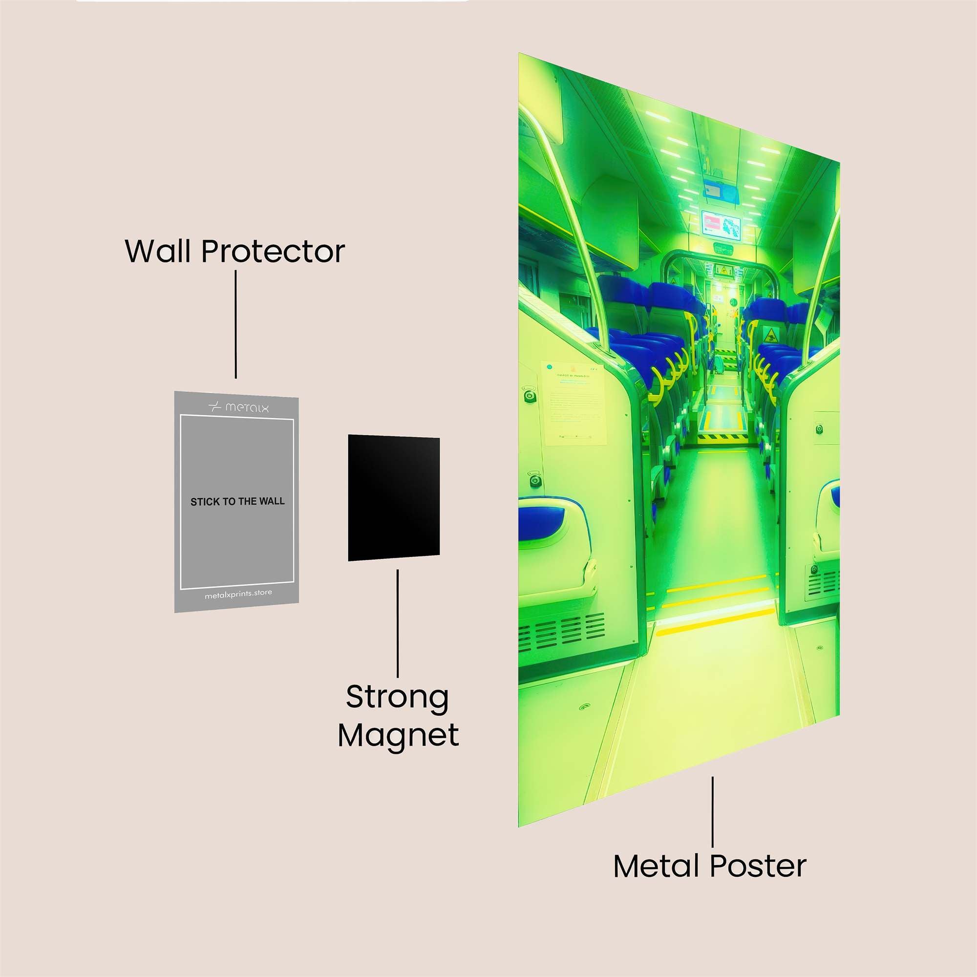 Train Tranquil Safe Wall Magnetic / M