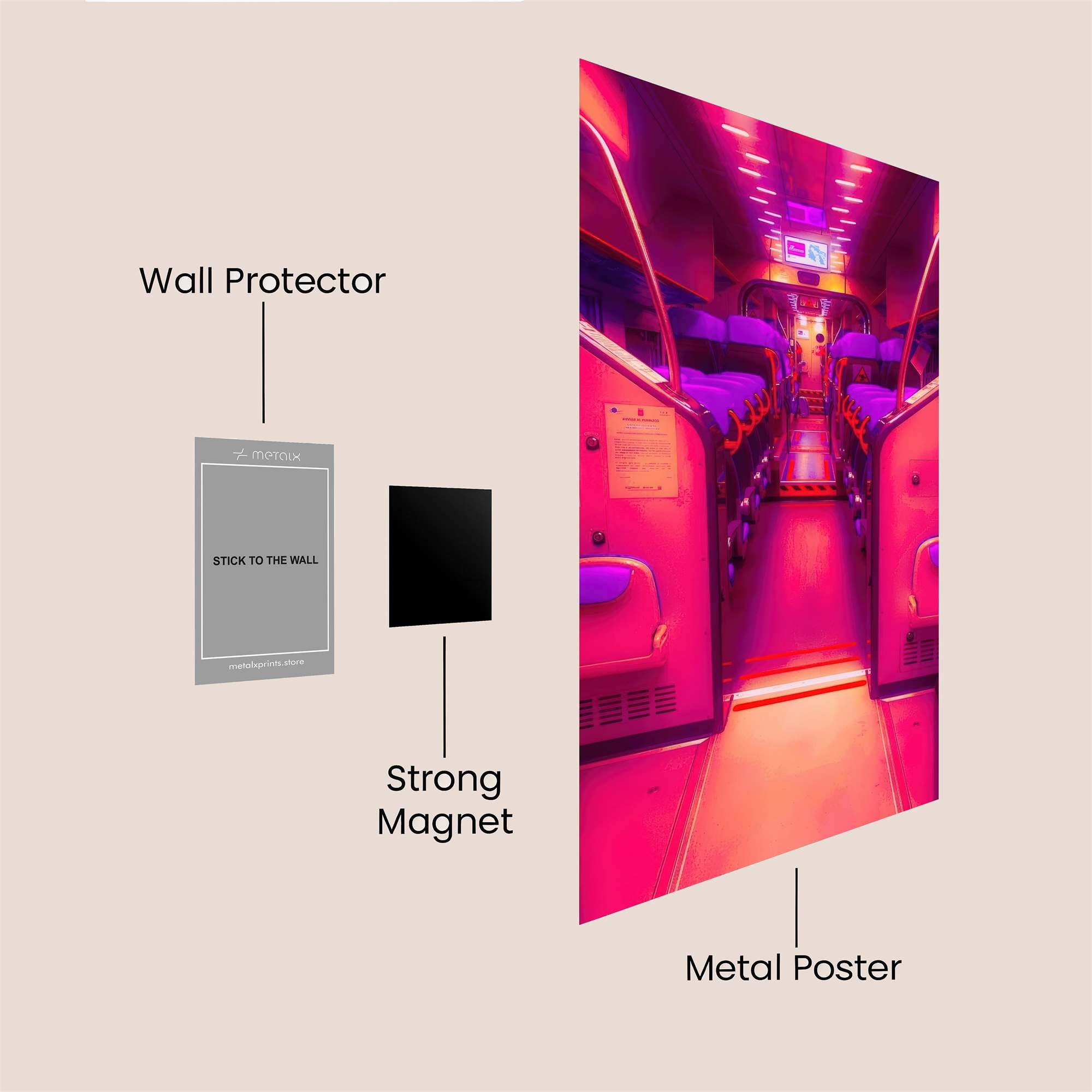 Train Tranquil Safe Wall Magnetic / M