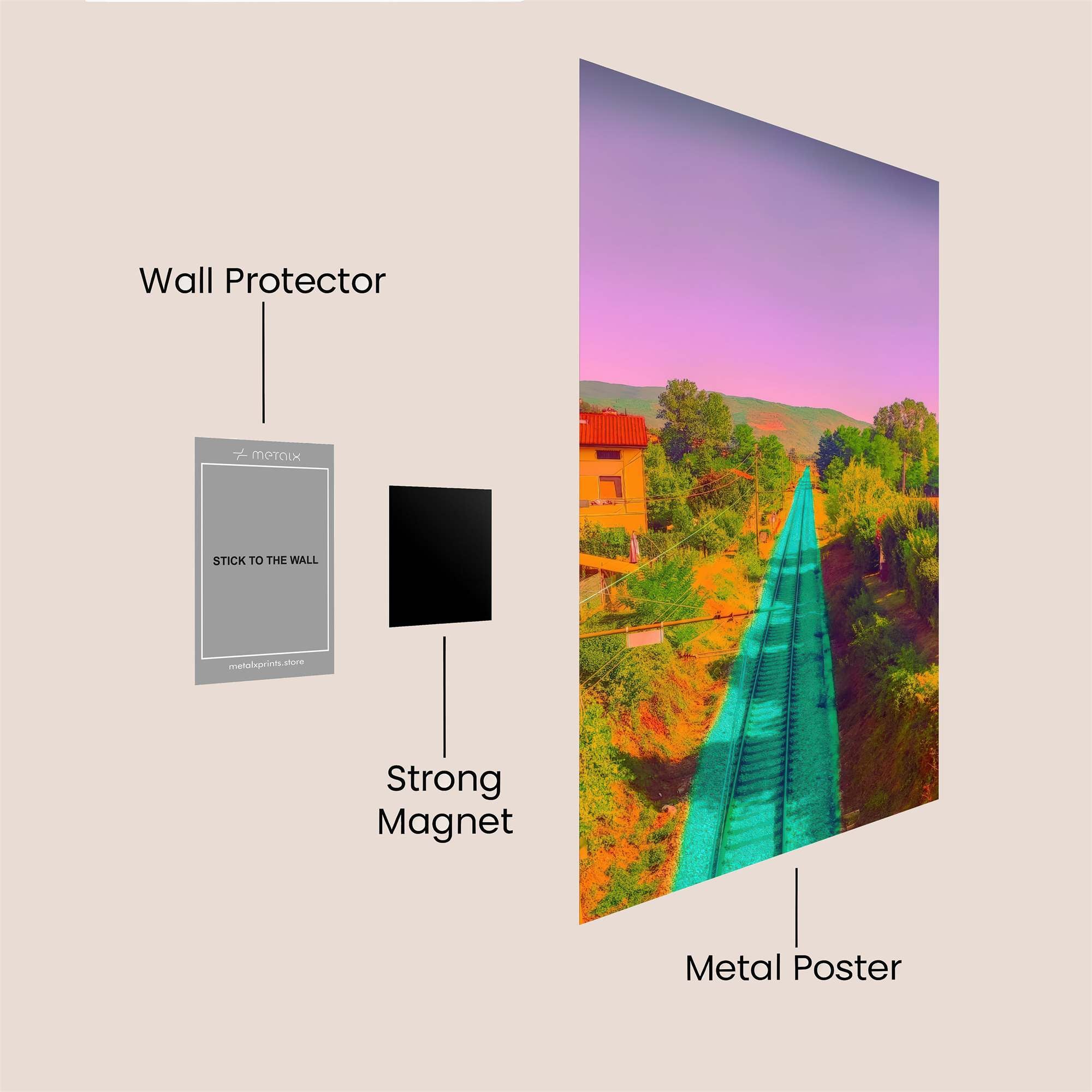Railway Dreamscape Safe Wall Magnetic / M