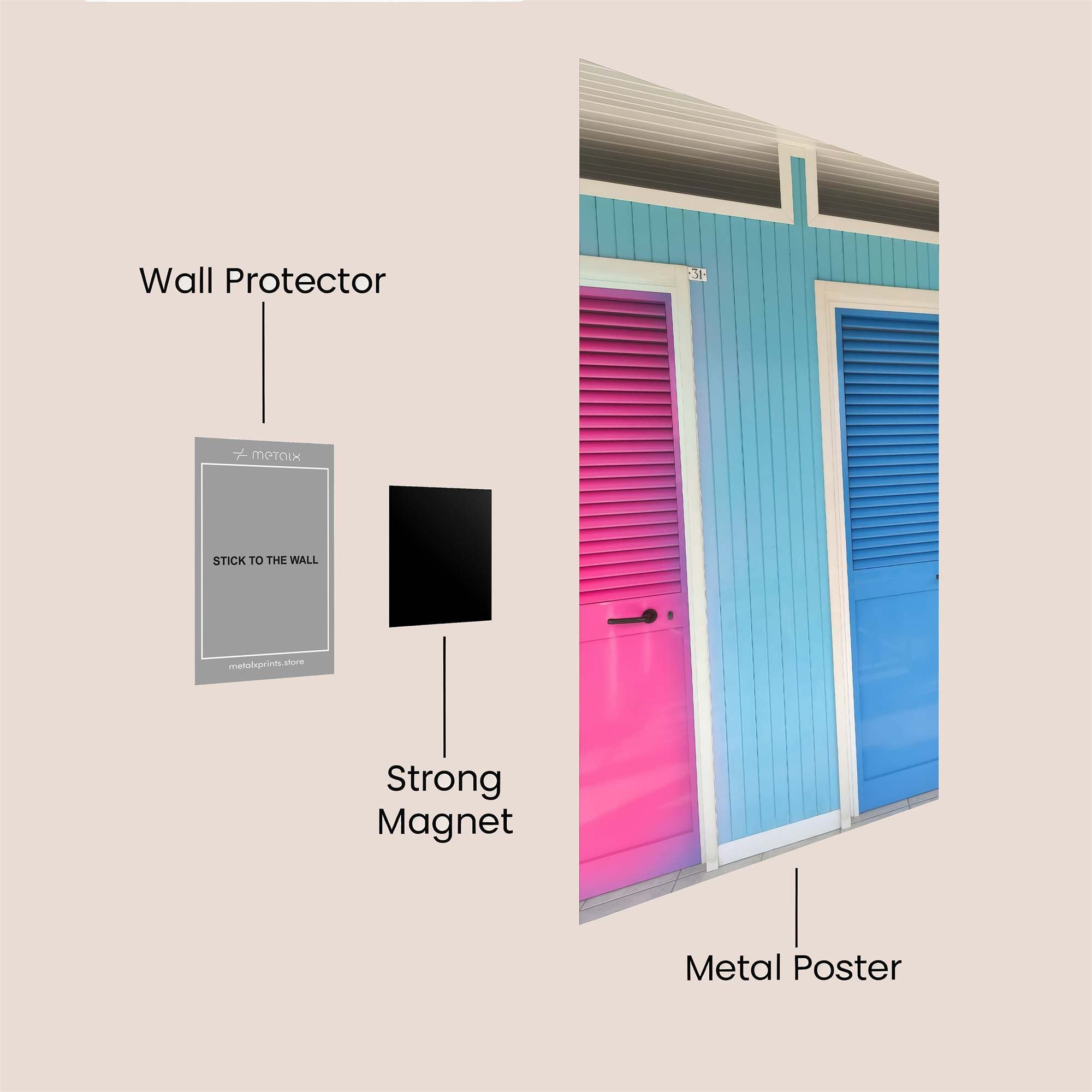Colorful Bliss Safe Wall Magnetic / M