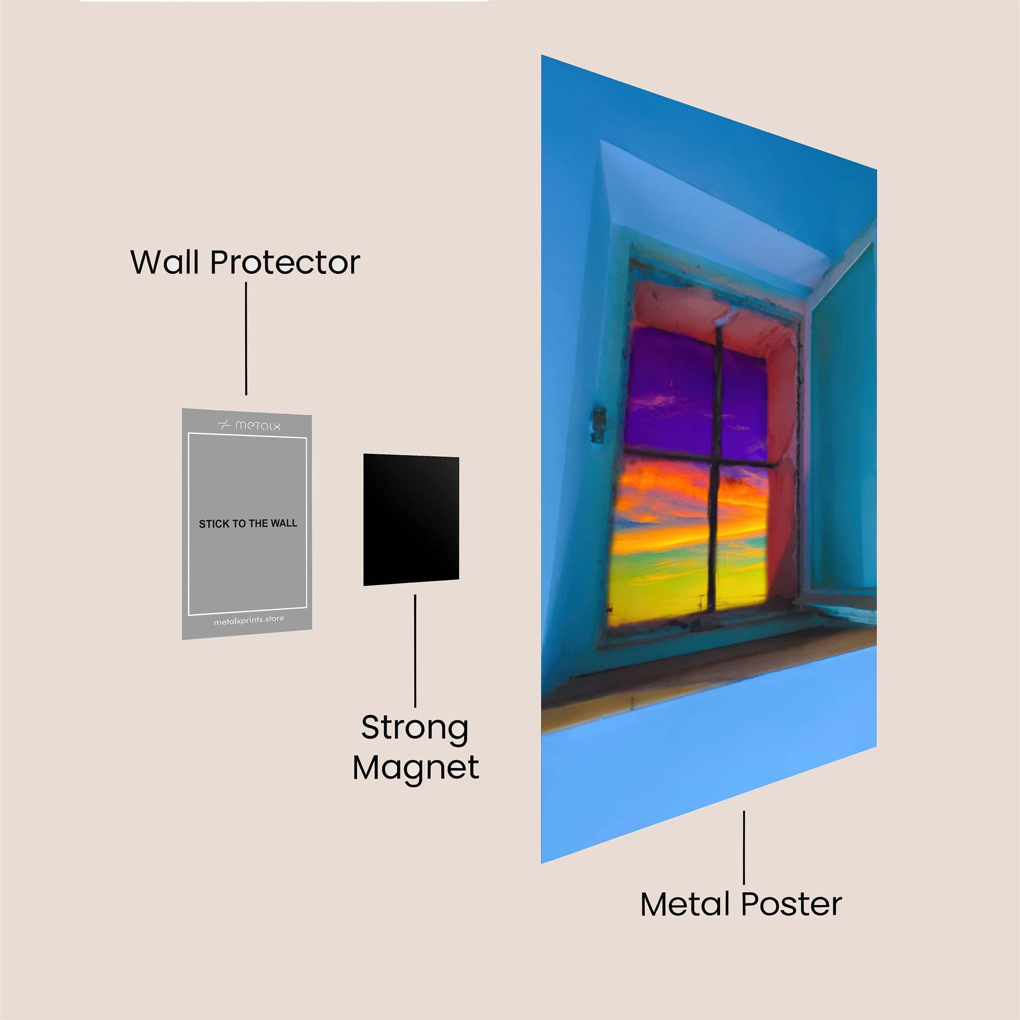 Sunset Serenity Safe Wall Magnetic / M