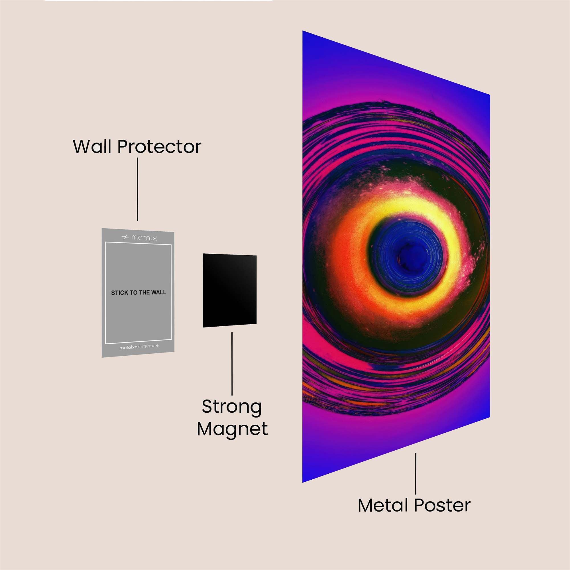 Cosmic Whirl Safe Wall Magnetic / M