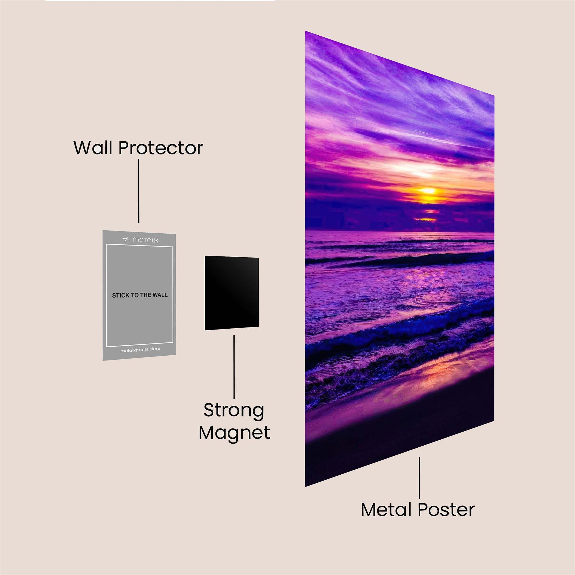 Sunset Serenity Safe Wall Magnetic / M