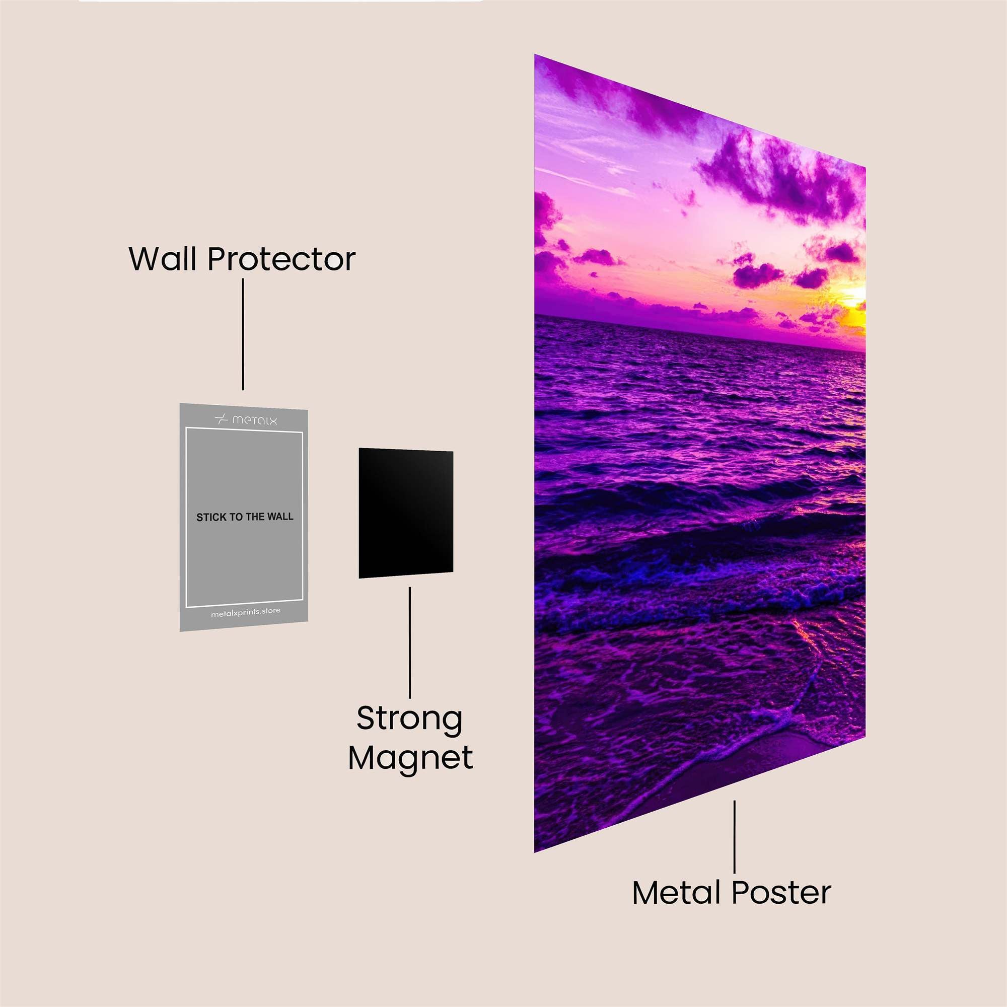 Sunset Serenity Safe Wall Magnetic / M