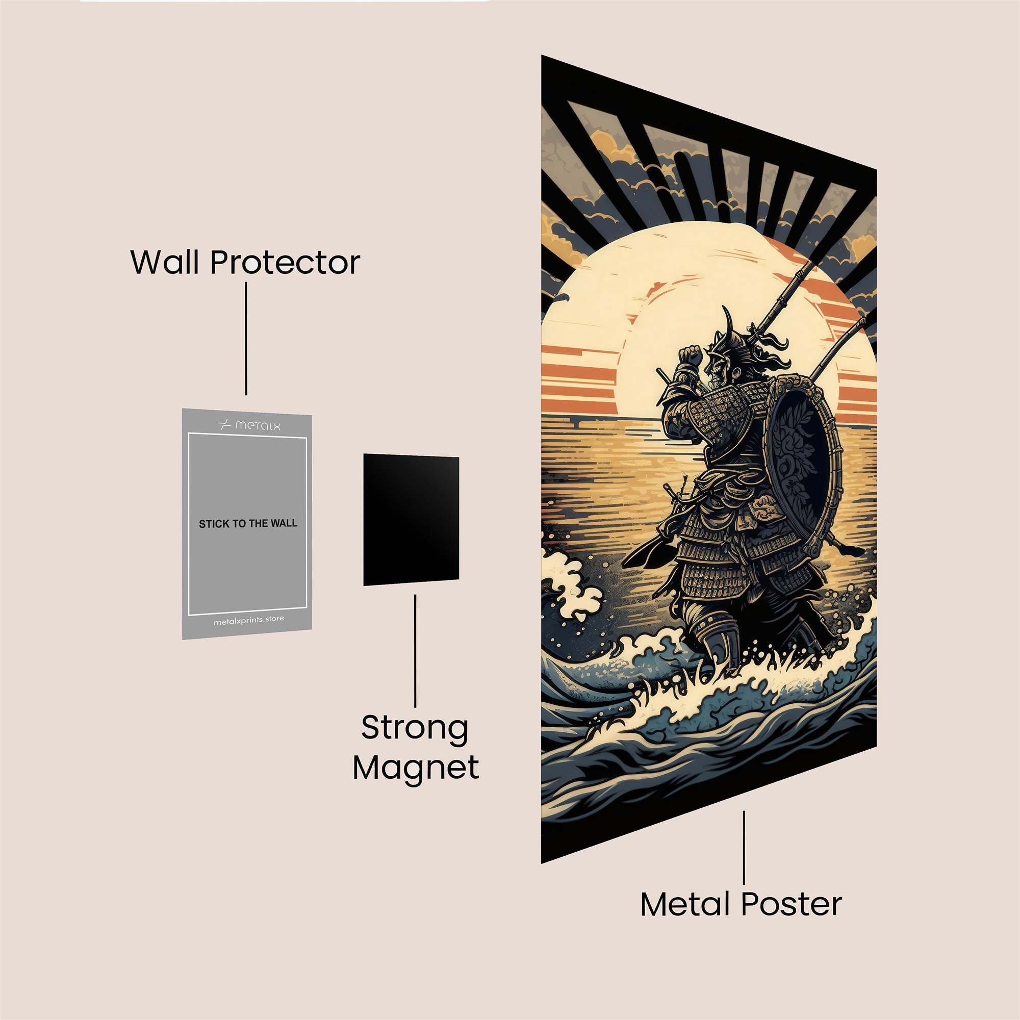 Samurai Dawn Safe Wall Magnetic / M