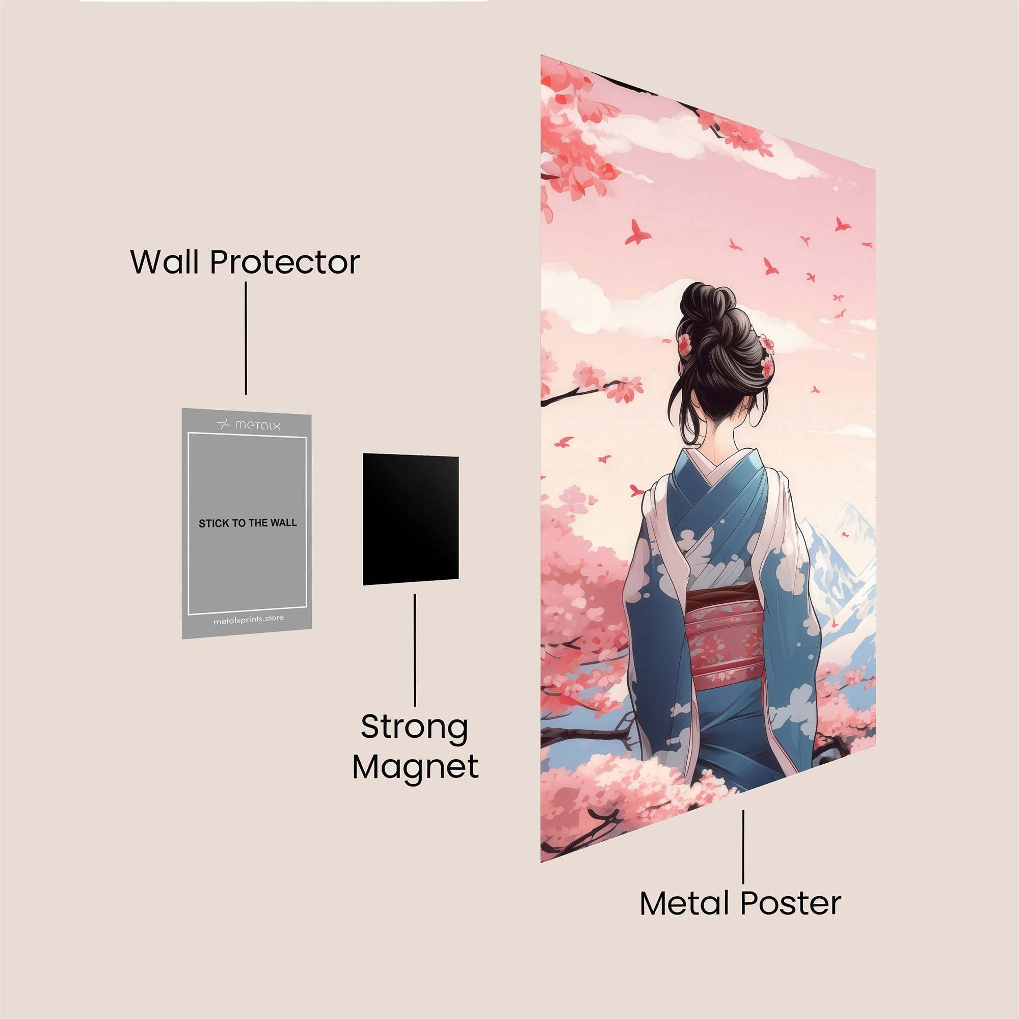 Sakura Serenity Safe Wall Magnetic / M