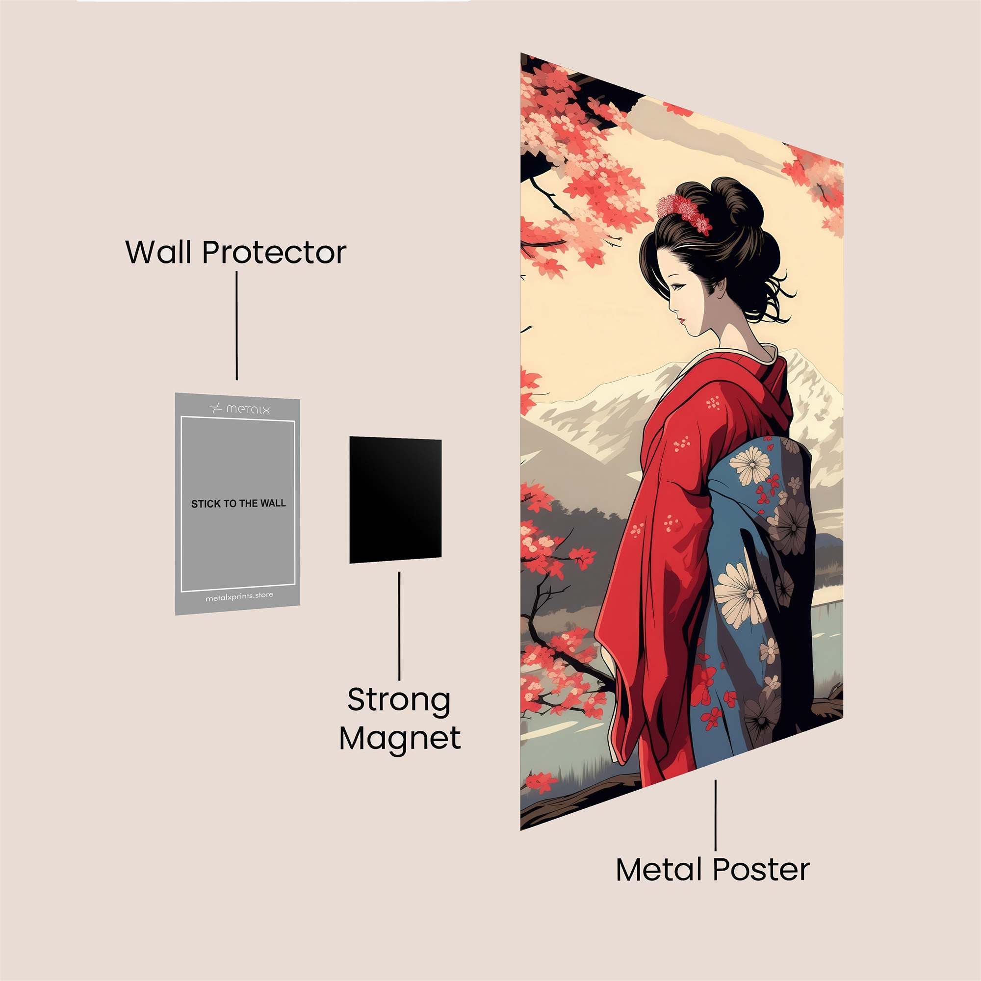 Geisha Serenity Safe Wall Magnetic / M