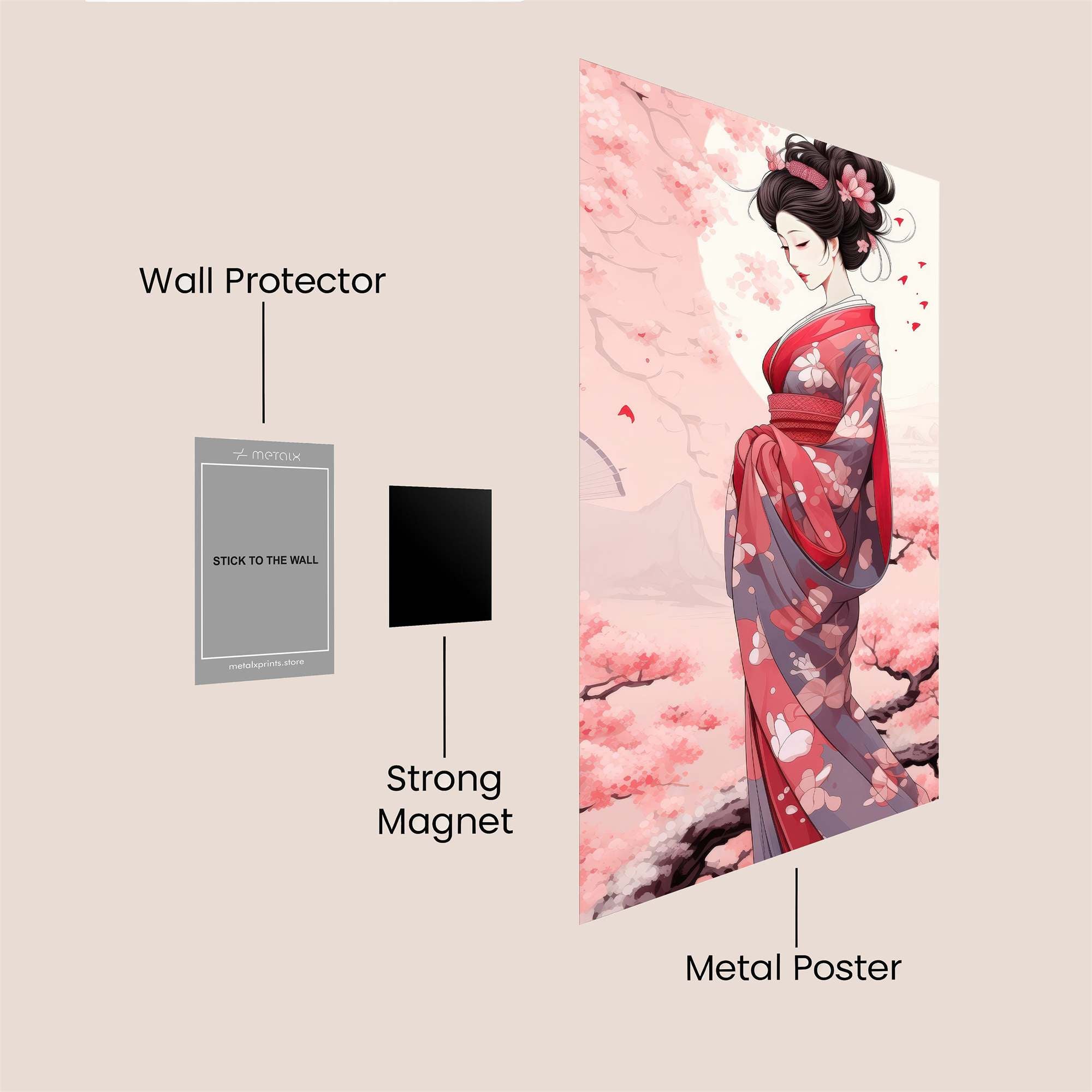 Geisha Serenity Safe Wall Magnetic / M