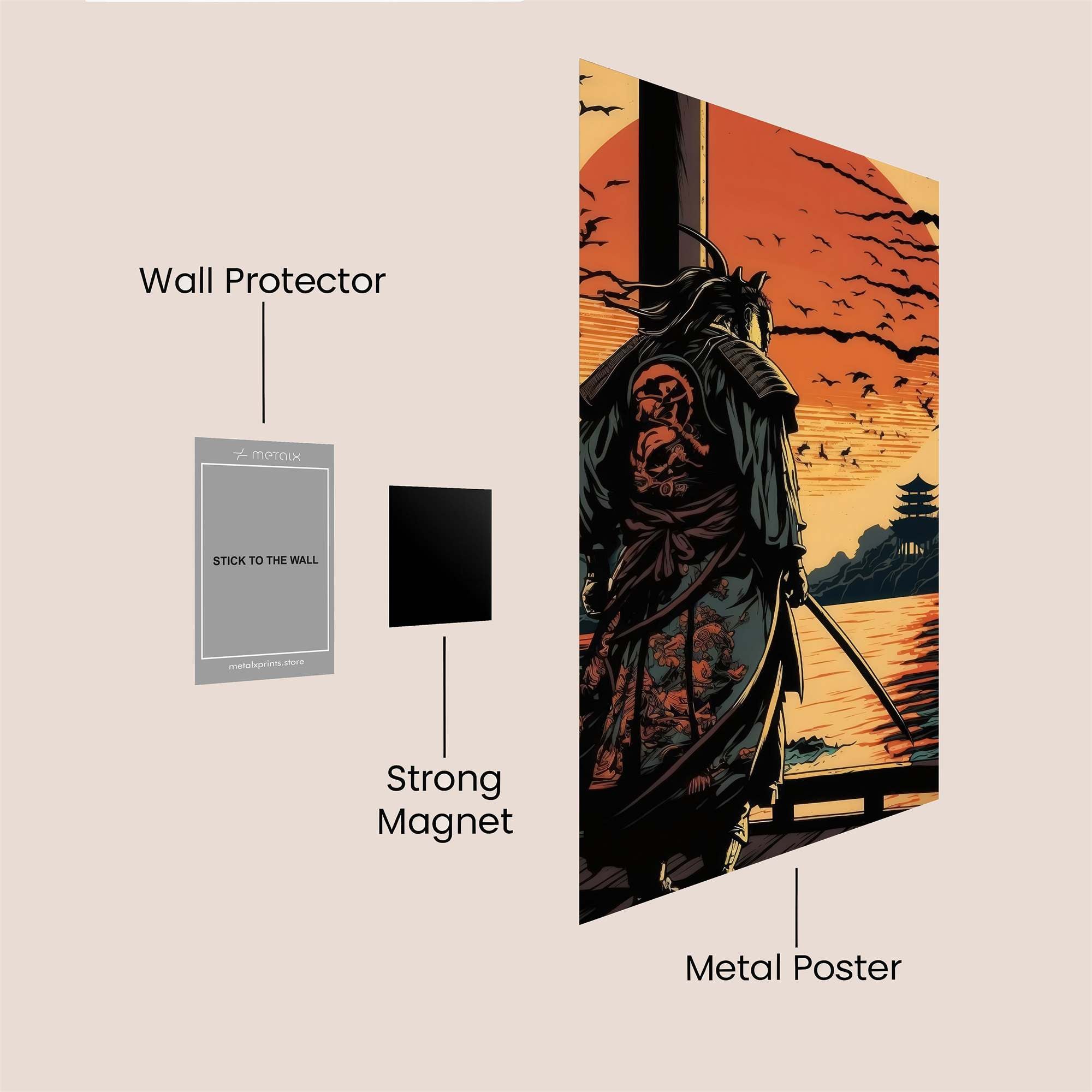 Samurai Serenity Safe Wall Magnetic / M