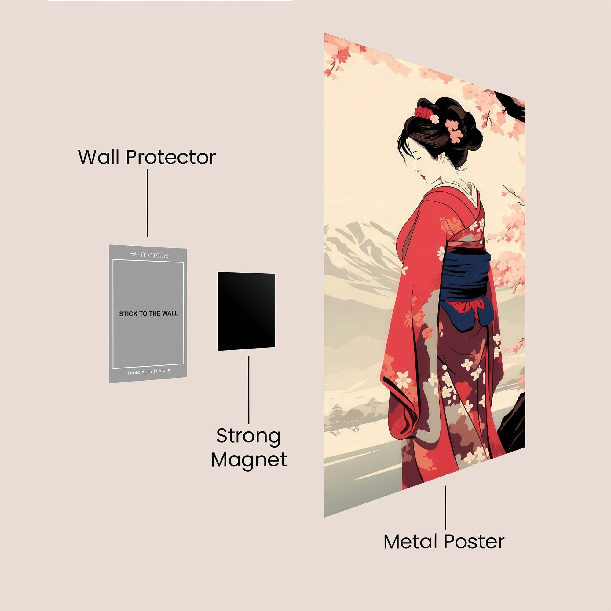 Geisha Serenity Safe Wall Magnetic / M