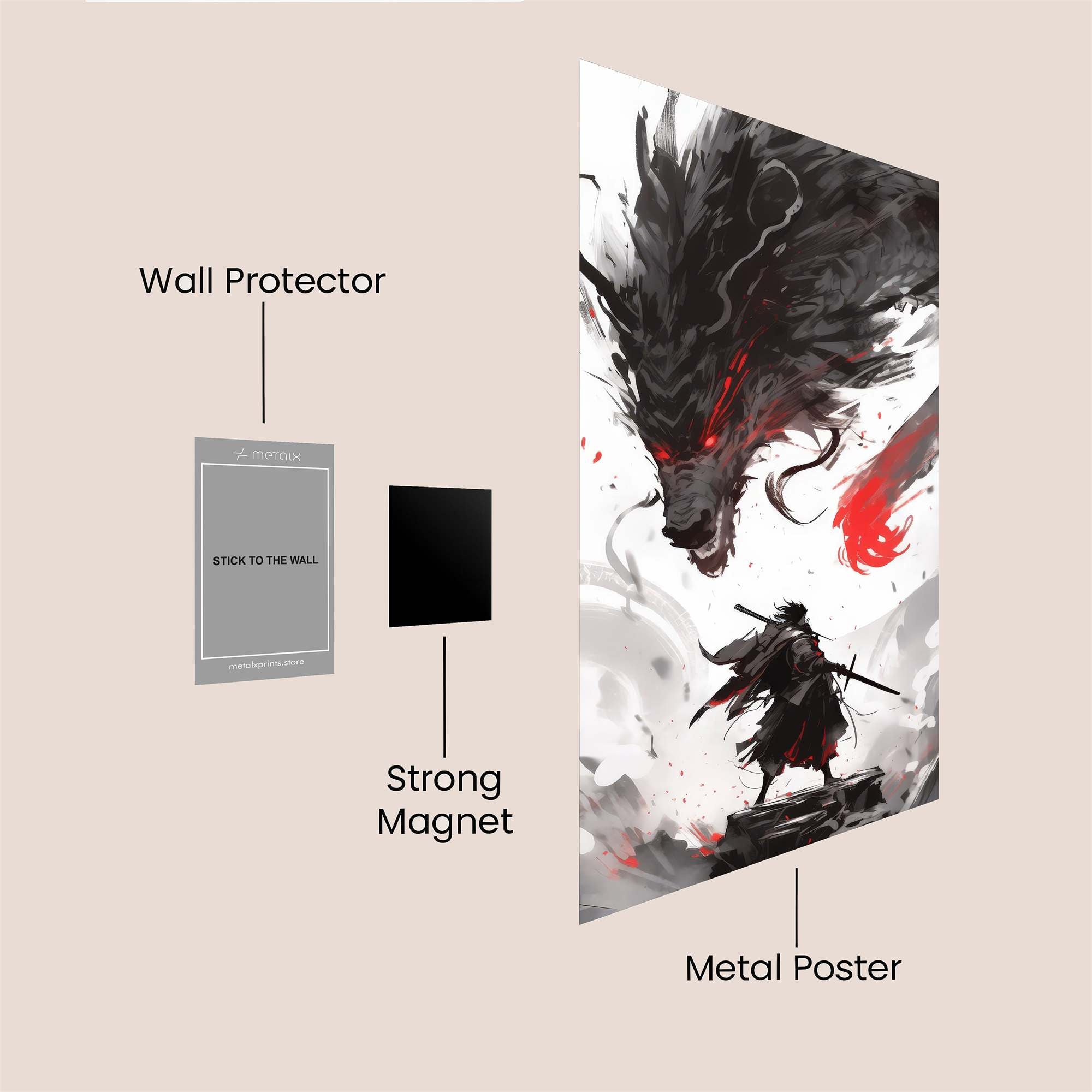 Wolf Fury Safe Wall Magnetic / M