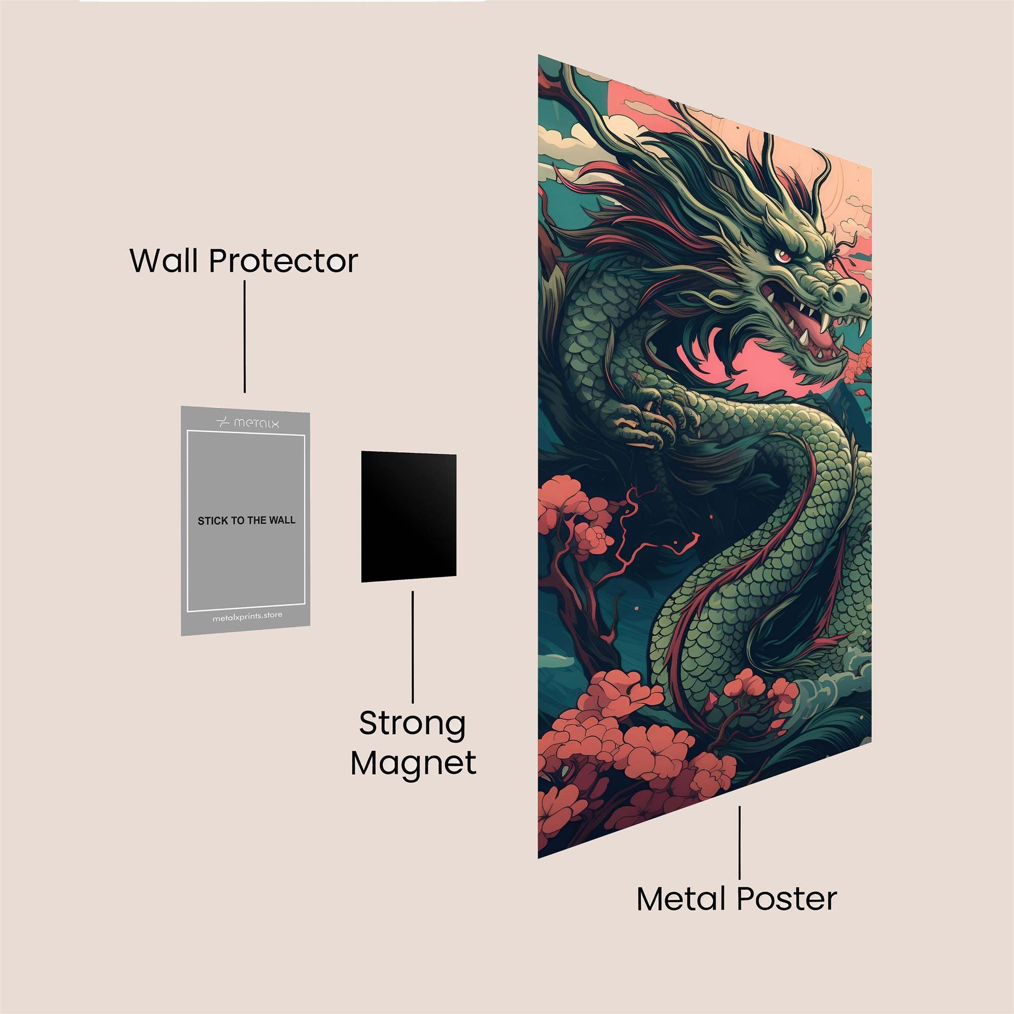 Dragon Serenity Safe Wall Magnetic / M