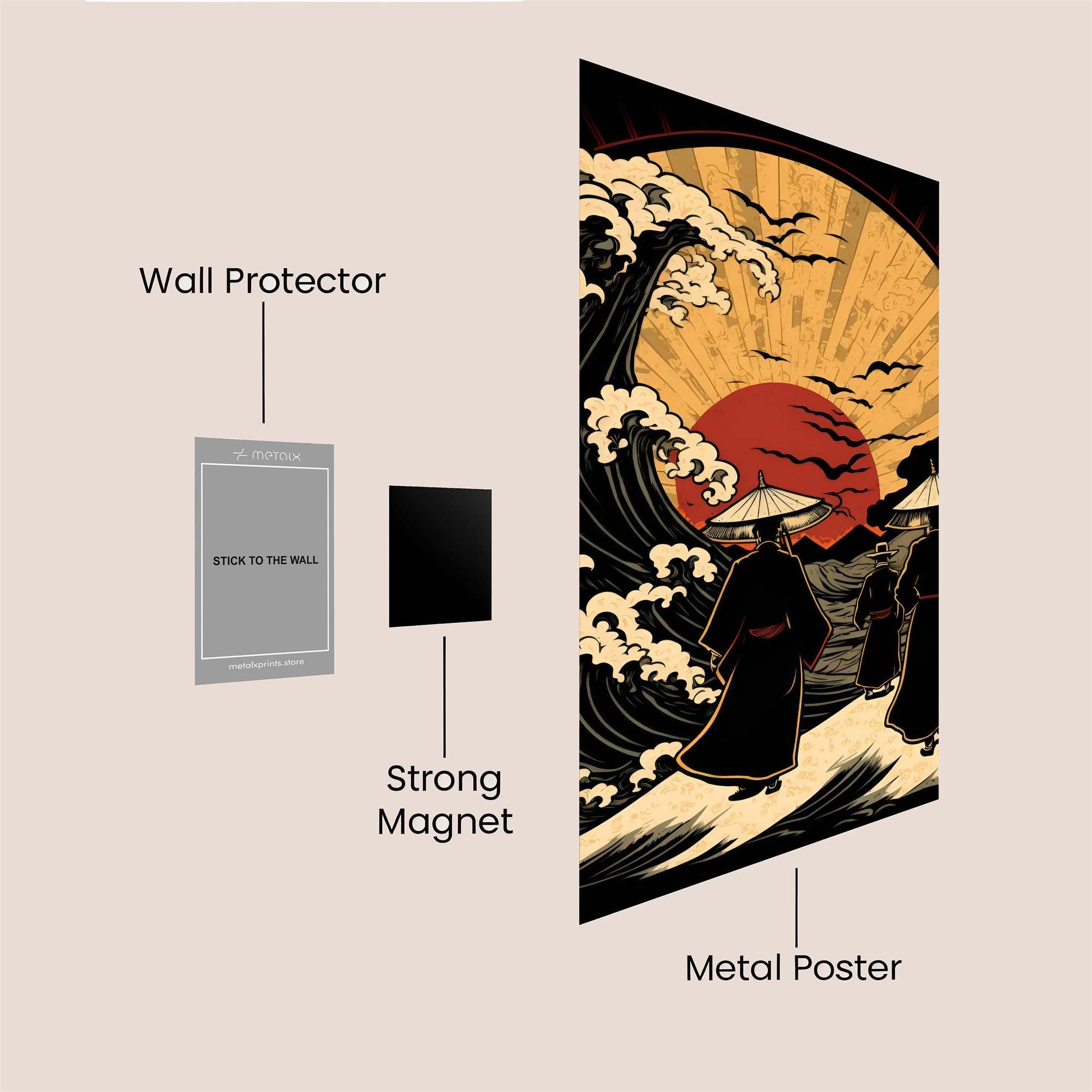 Samurai Dawn Safe Wall Magnetic / M