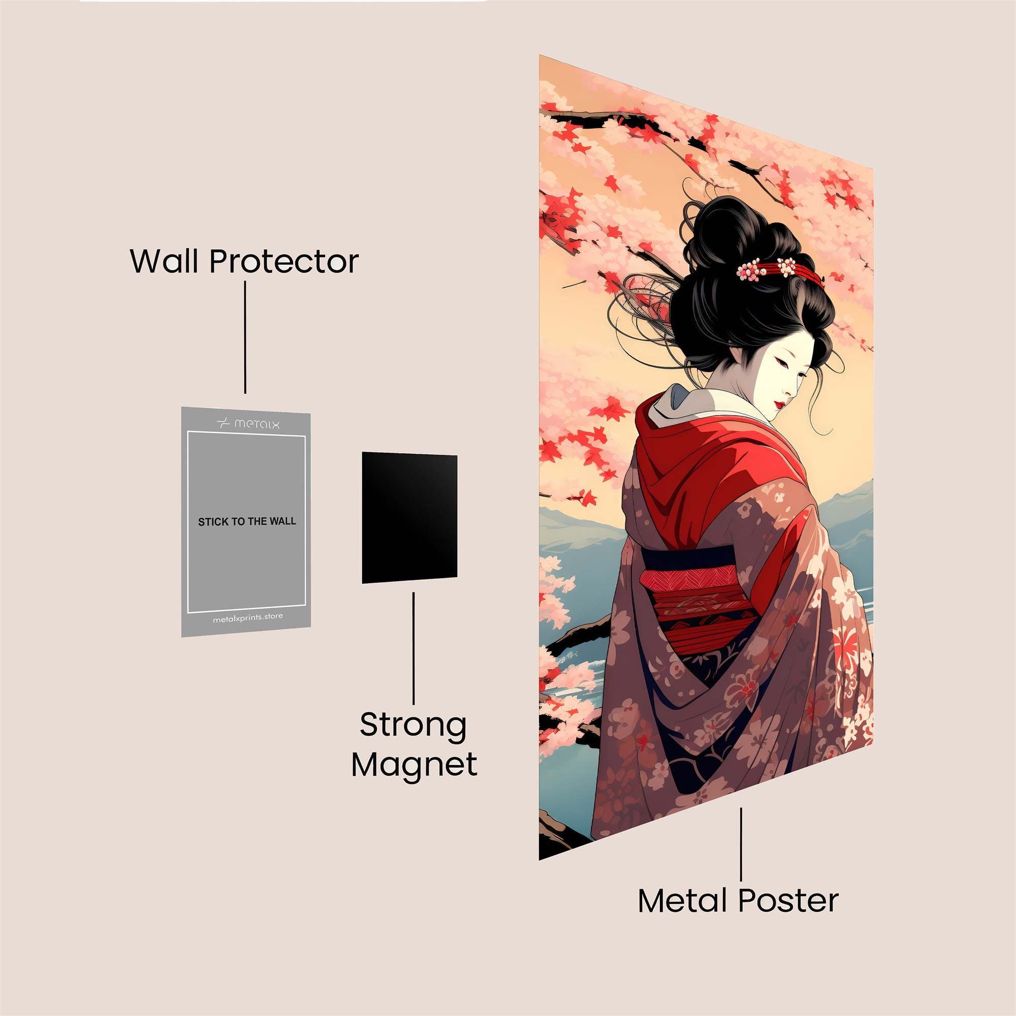 Geisha Serenity Safe Wall Magnetic / M