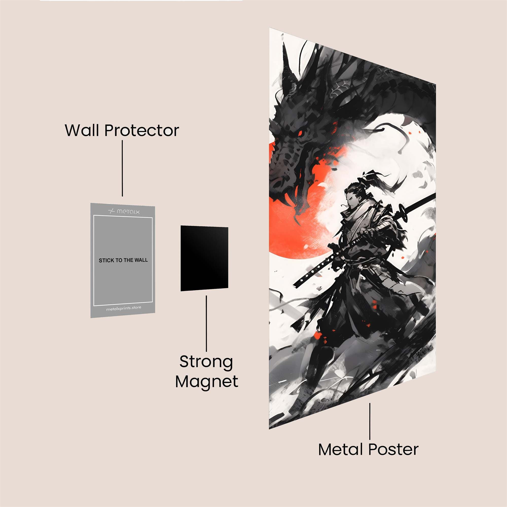Samurai Eclipse Safe Wall Magnetic / M