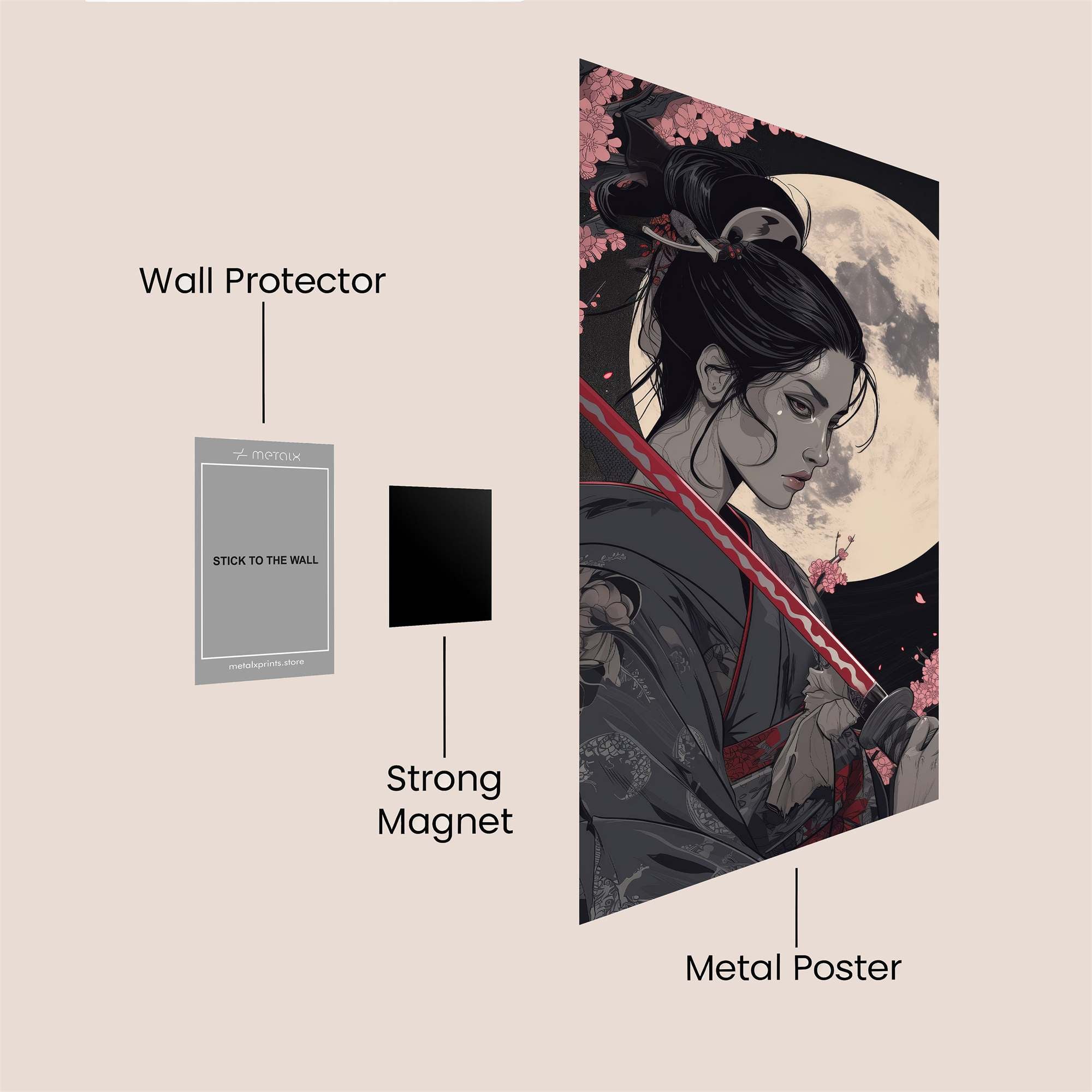 Moonlit Warrior Safe Wall Magnetic / M