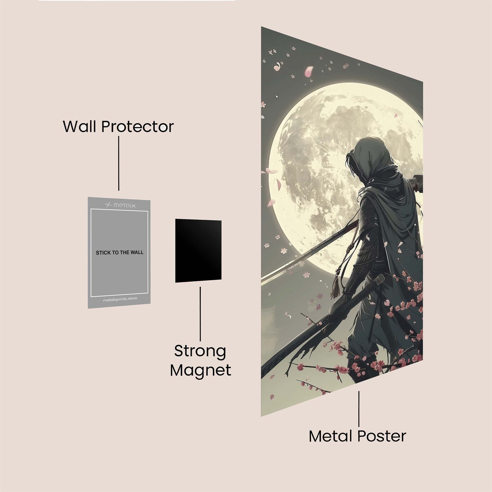 Moonlit Ninja Safe Wall Magnetic / M