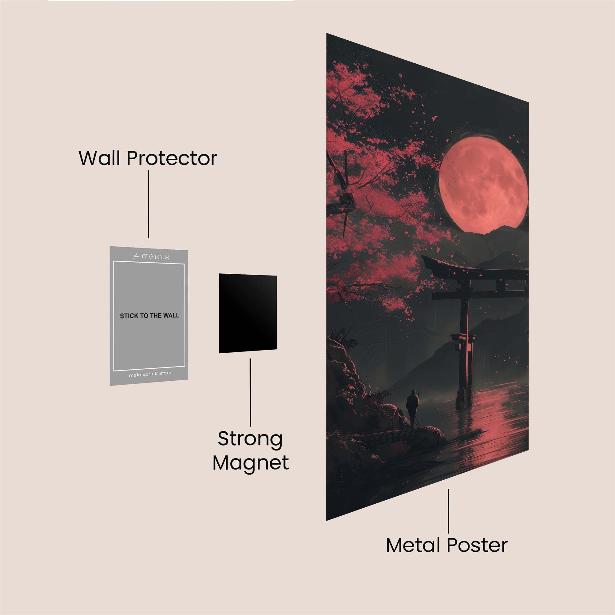 Moonlit Tranquility Safe Wall Magnetic / M
